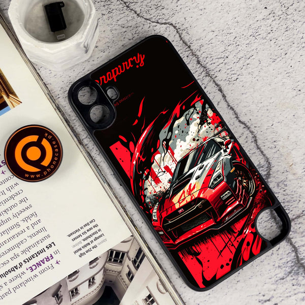 Nothing CMF Phone 1 - Godzilla Racing Car - Premium Metal Printed soft Bumper Shock Proof Case