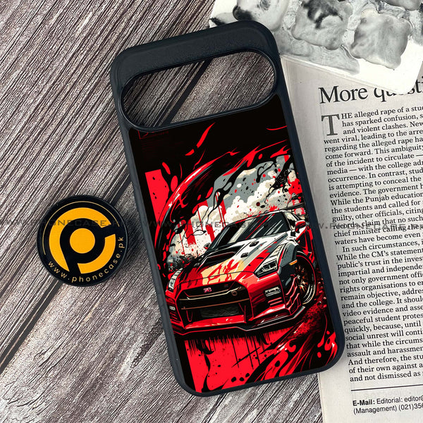 Google Pixel 9 Pro - Godzilla Racing Car - Premium Printed Glass soft Bumper shock Proof Case