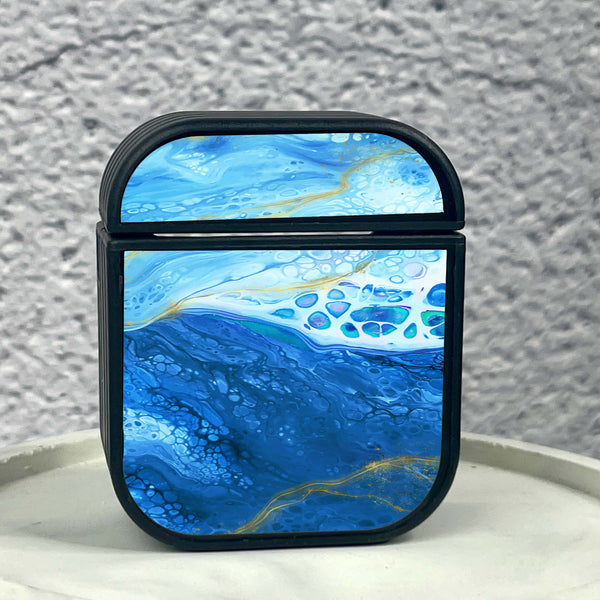 Apple Airpods 1/2 Case - Blue Marble 2.0 Series - Front Back Premium Print