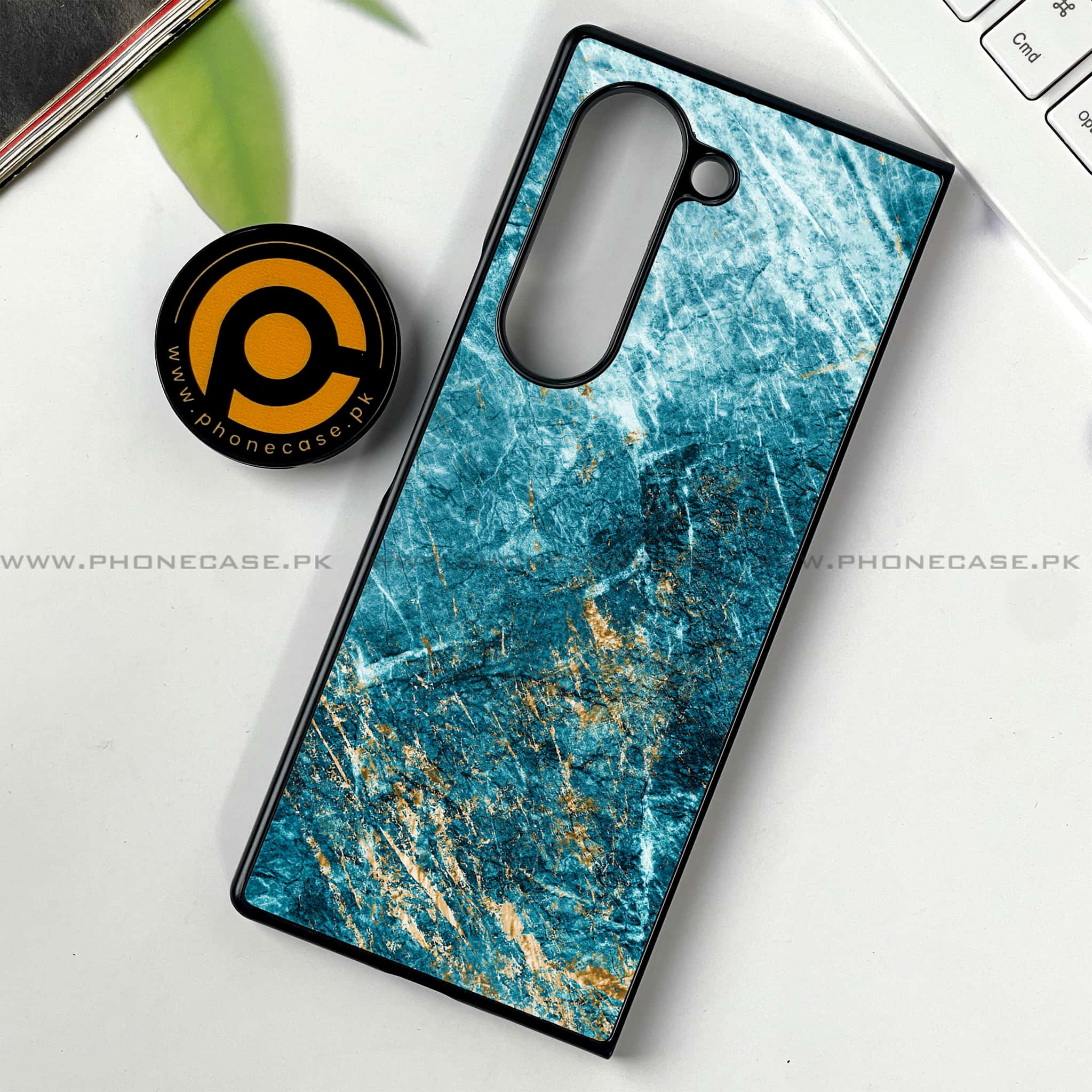 Samsung Galaxy Z Fold 6 - Blue Marble 2.0 Series - Premium Printed Metal soft Bumper shock Proof Case