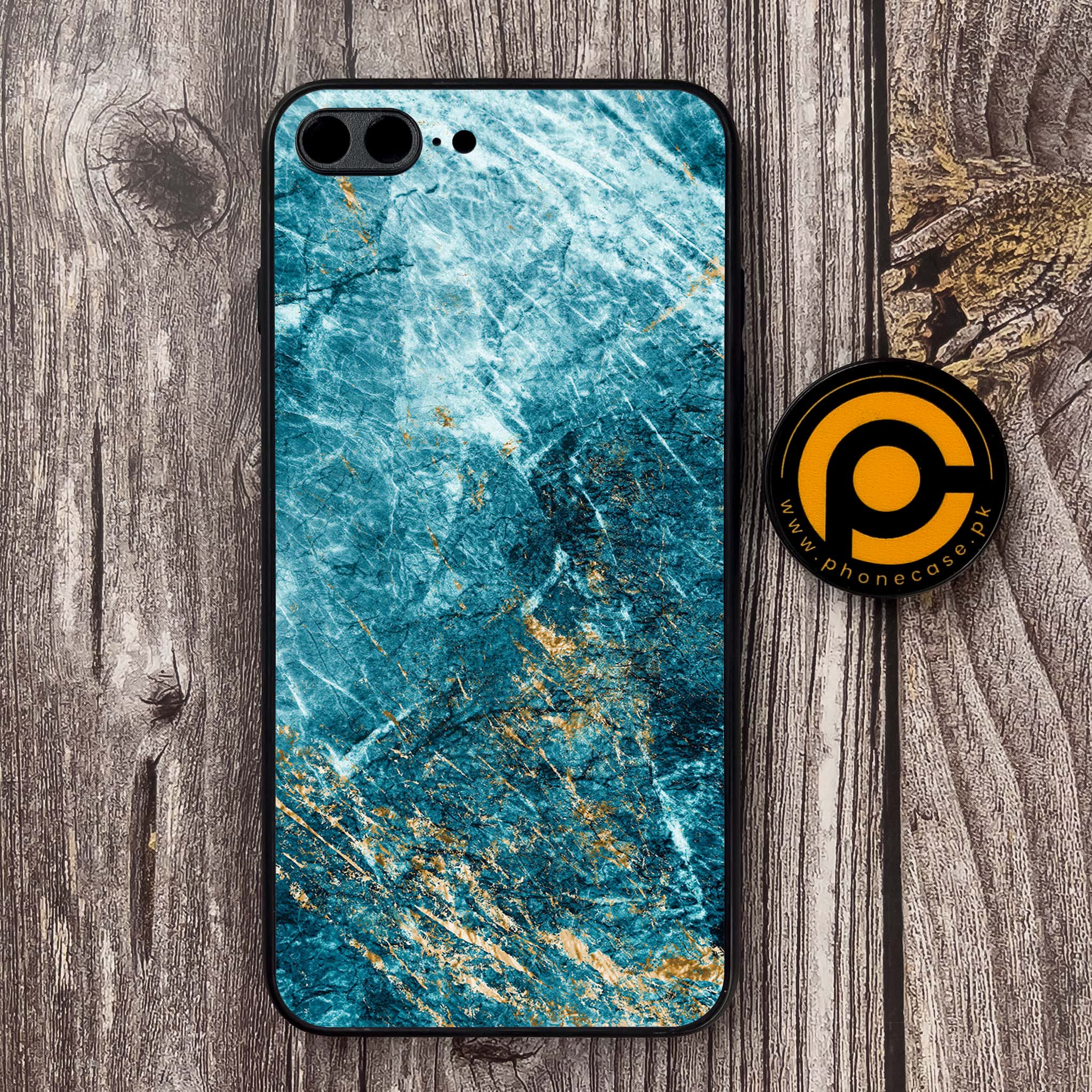 iPhone 7 Plus - Blue Marble Series V 2.0 - Premium Metal Printed soft Bumper shock Proof Case