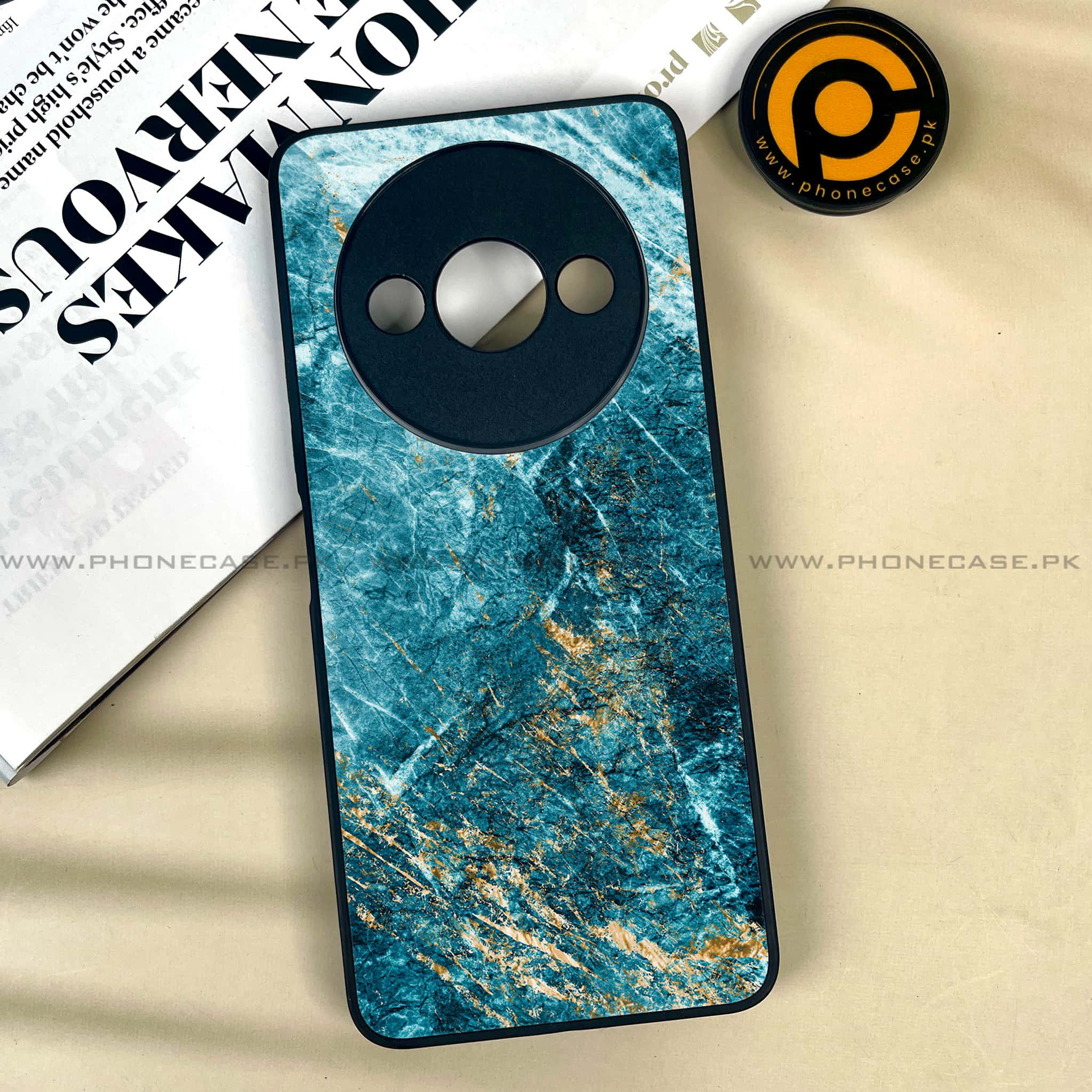 Xiaomi Redmi A3x - Blue Marble 2.0 Series - Premium Printed Metal soft Bumper shock Proof Case