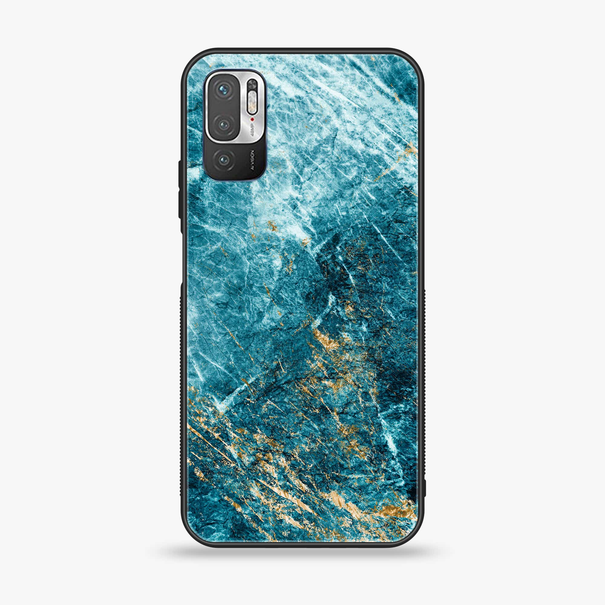 Xiaomi Redmi Note 10 5G - Blue Marble 2.0 Series - Premium Printed Glass soft Bumper shock Proof Case