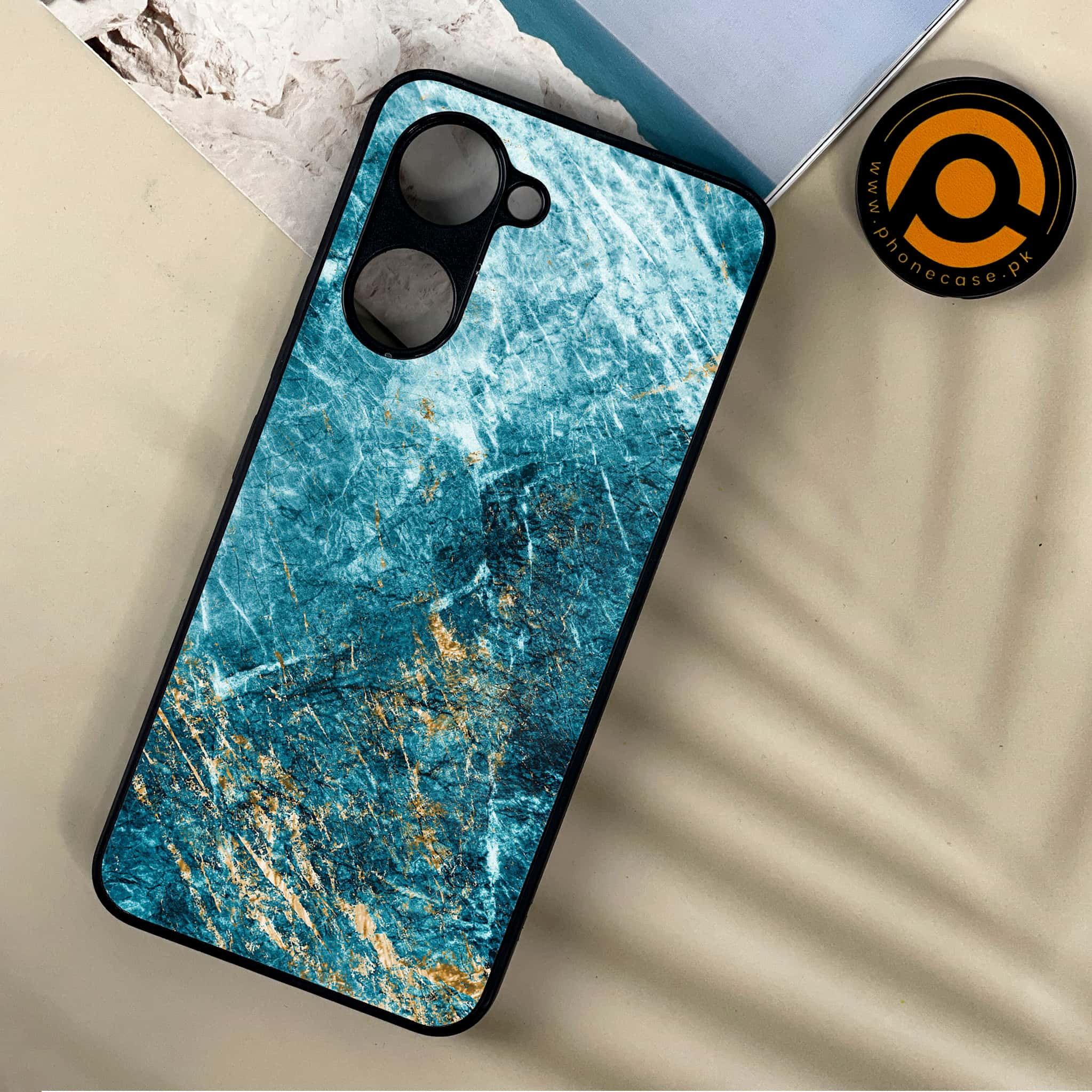 Vivo Y03 - Blue Marble 2.0 Series - Premium Printed Metal soft Bumper shock Proof Case