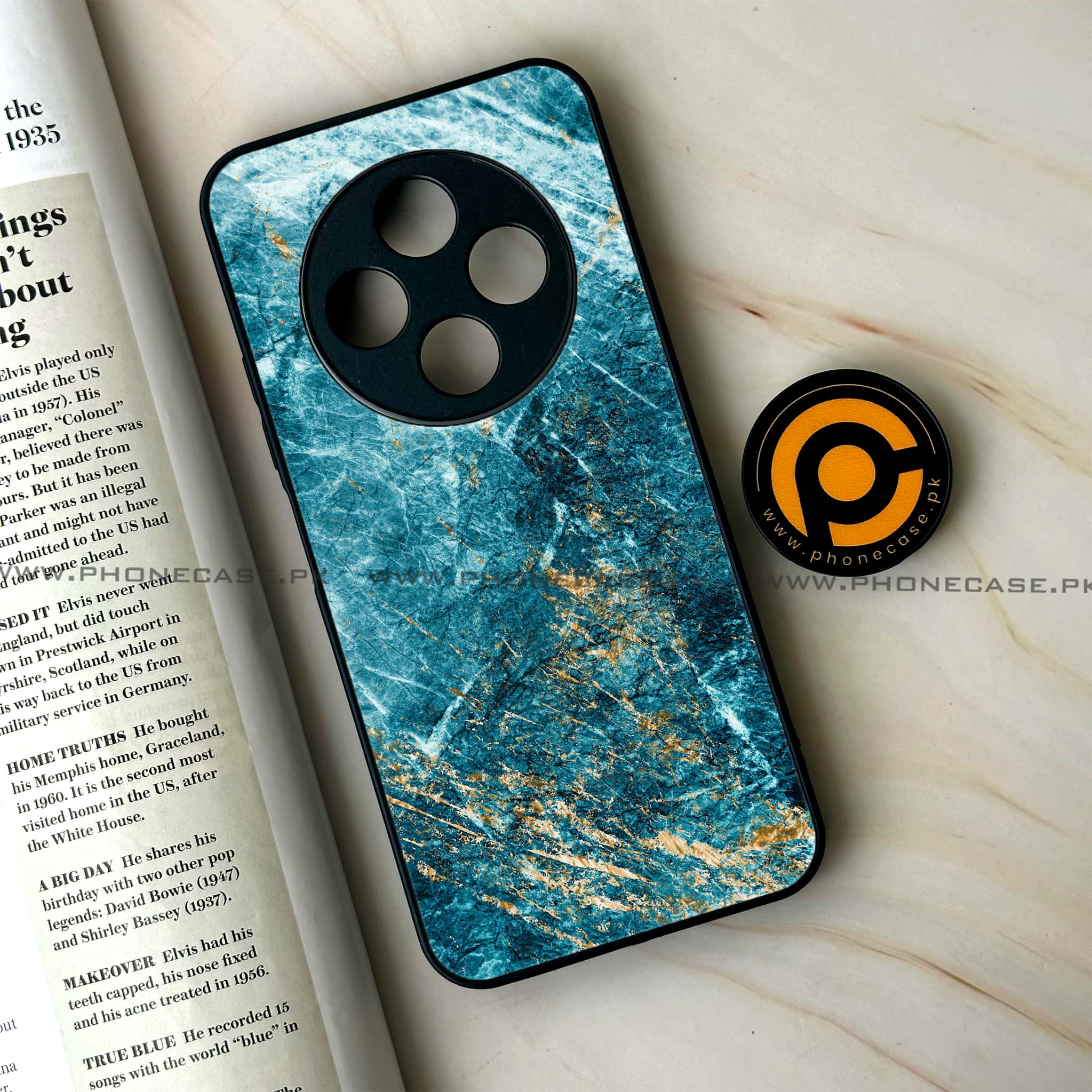Oppo F27 Pro - Blue Marble 2.0 Series - Premium Metal Printed soft Bumper Shock Proof Case