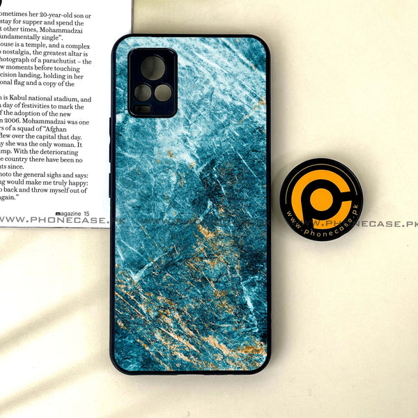 Vivo V20 - Blue Marble 2.0  Design 10 - Premium Metal Printed soft Bumper shock Proof Case