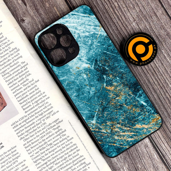 Xiaomi Redmi 12 - Blue Marble Series V 2.0 - Premium Printed Glass soft Bumper shock Proof Case