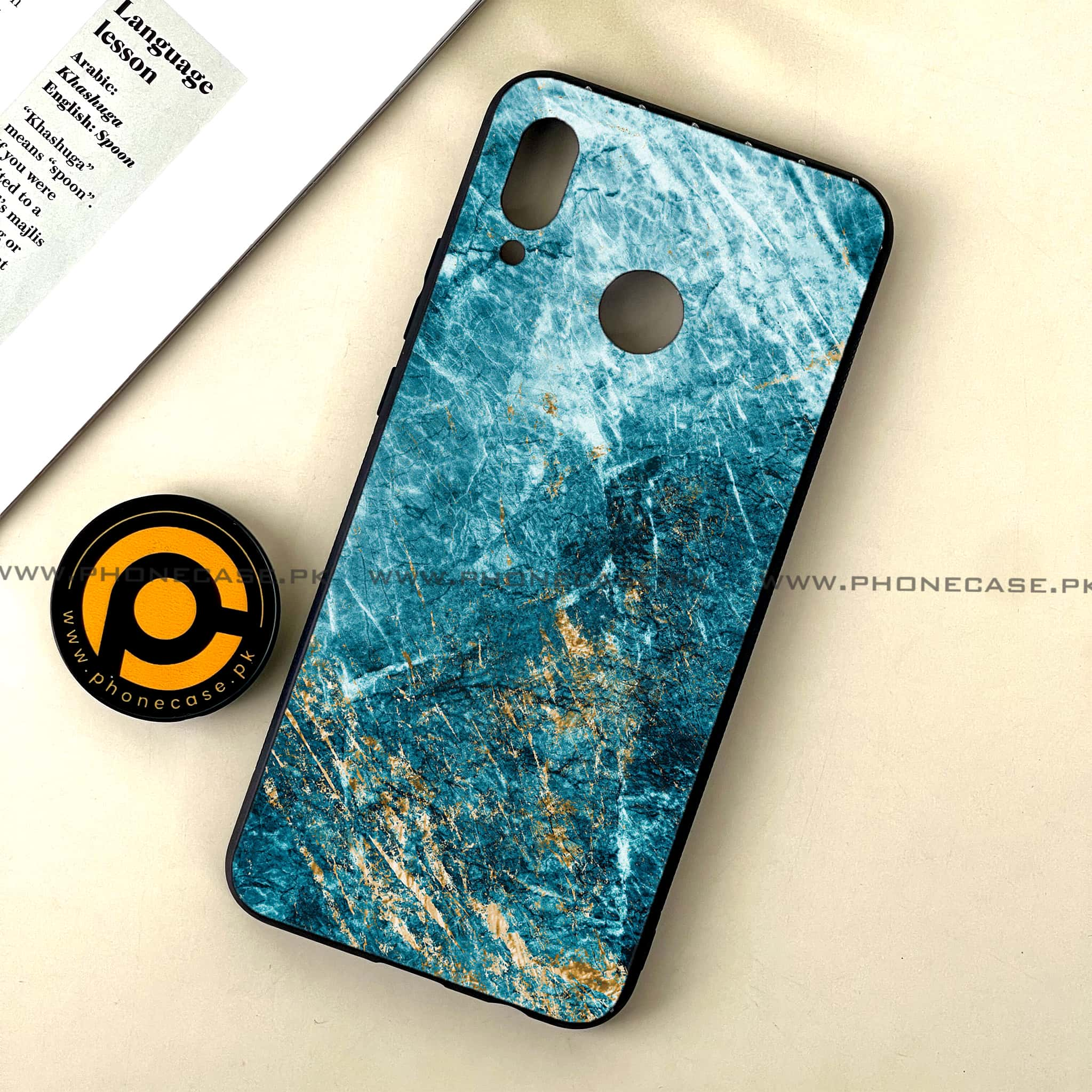 Huawei Nova 3 - Blue Marble Series V 2.0 - Premium Printed Glass soft Bumper shock Proof Case