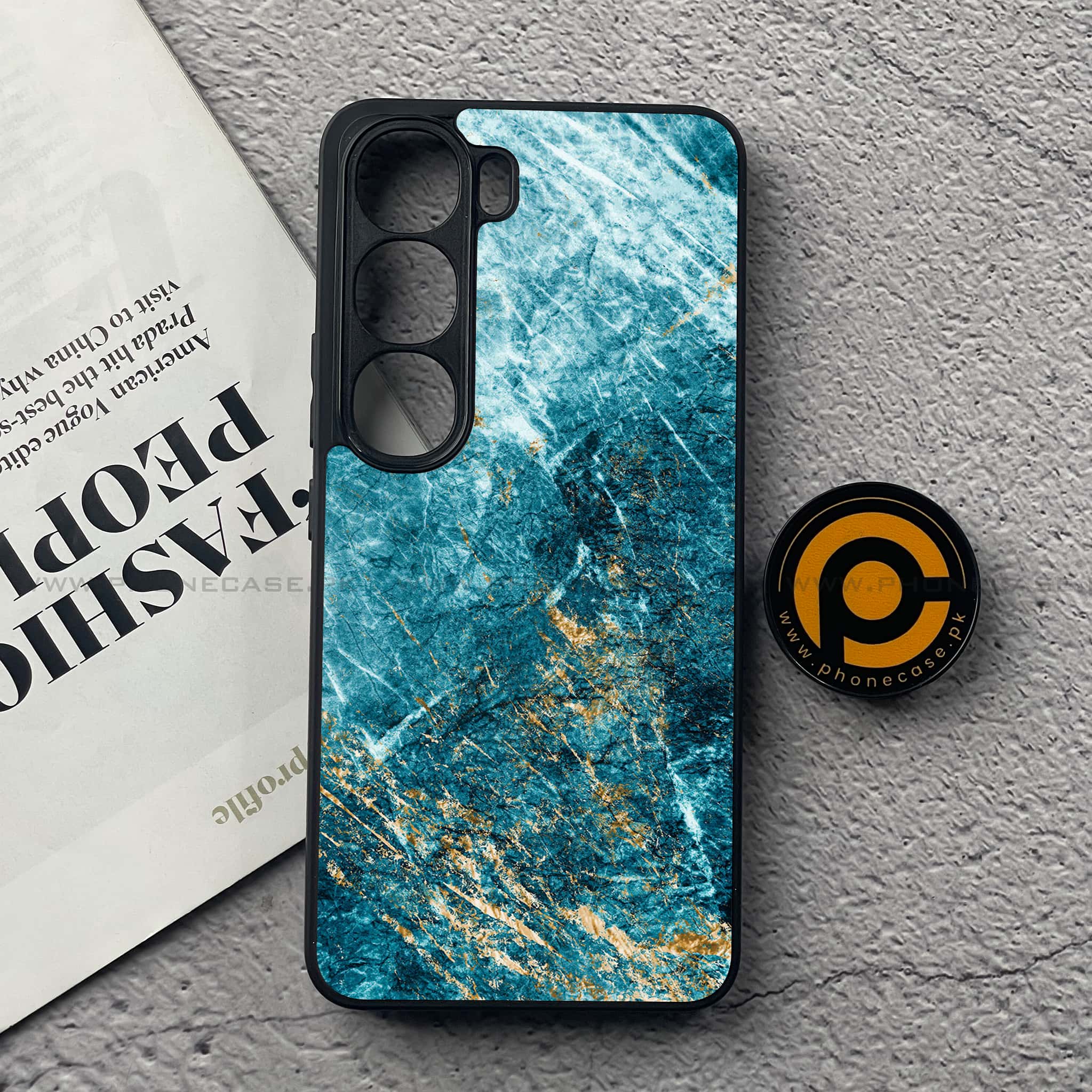 Vivo V40 Lite (IDN) - Blue Marble 2.0 Series - Premium Metal Printed soft Bumper Shock Proof Case