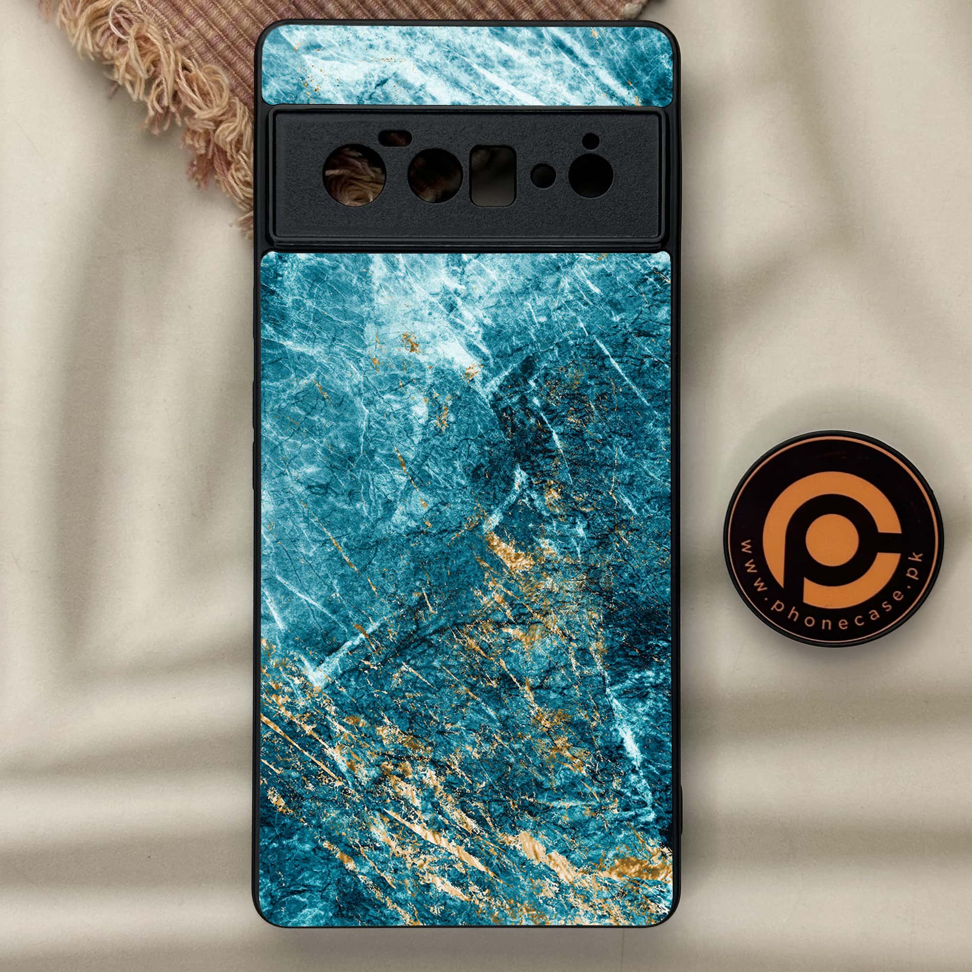 Google Pixel 6 Pro - Blue Marble Series V 2.0 - Premium Metal Printed soft Bumper Shock Proof Case