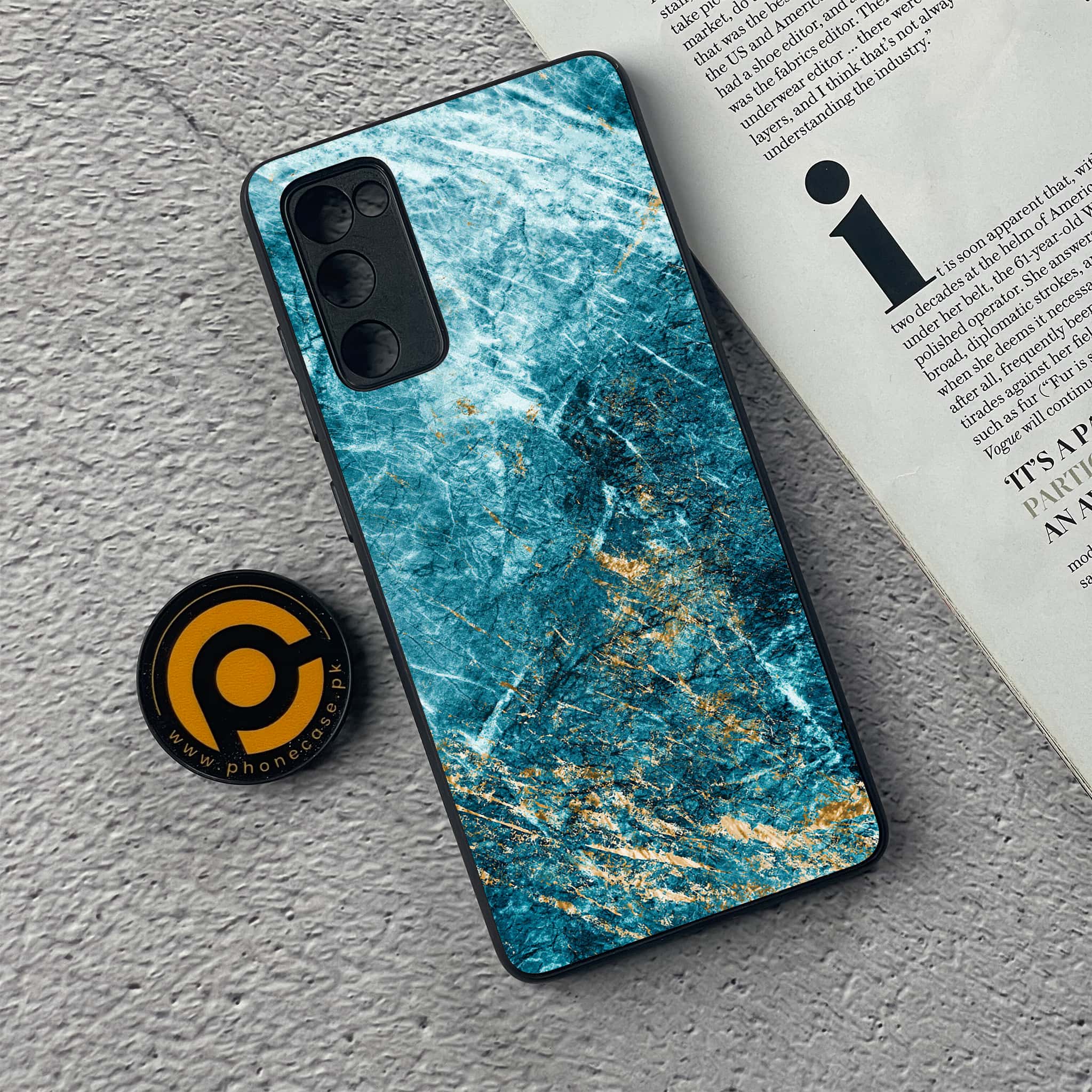 Samsung Galaxy S20 FE Blue Marble Series V 2.0 Premium Printed Glass soft Bumper shock Proof Case