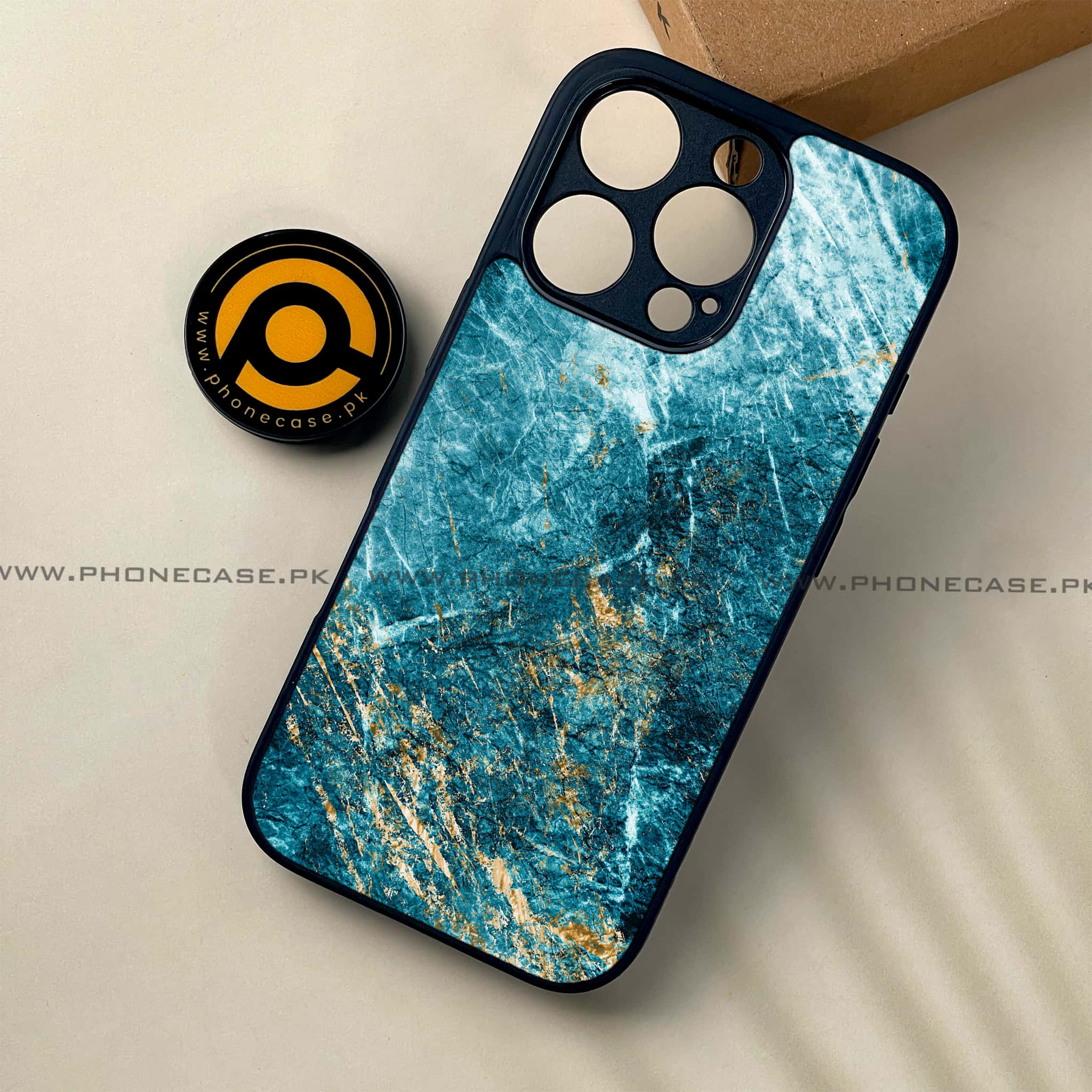 iPhone 16 Pro - Blue Marble 2.0 Series - Premium Printed Glass soft Bumper shock Proof Case