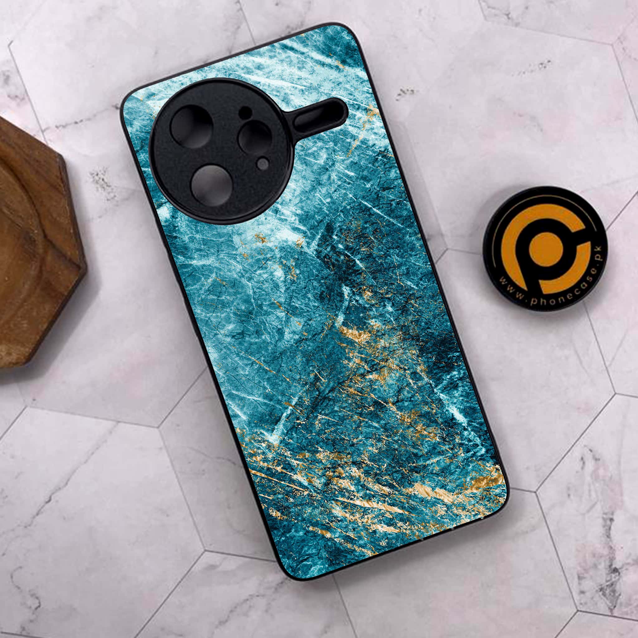 Xiaomi Poco F7 Ultra 5G - Blue Marble 2.0 Series - Premium Metal Printed soft Bumper shock Proof Case