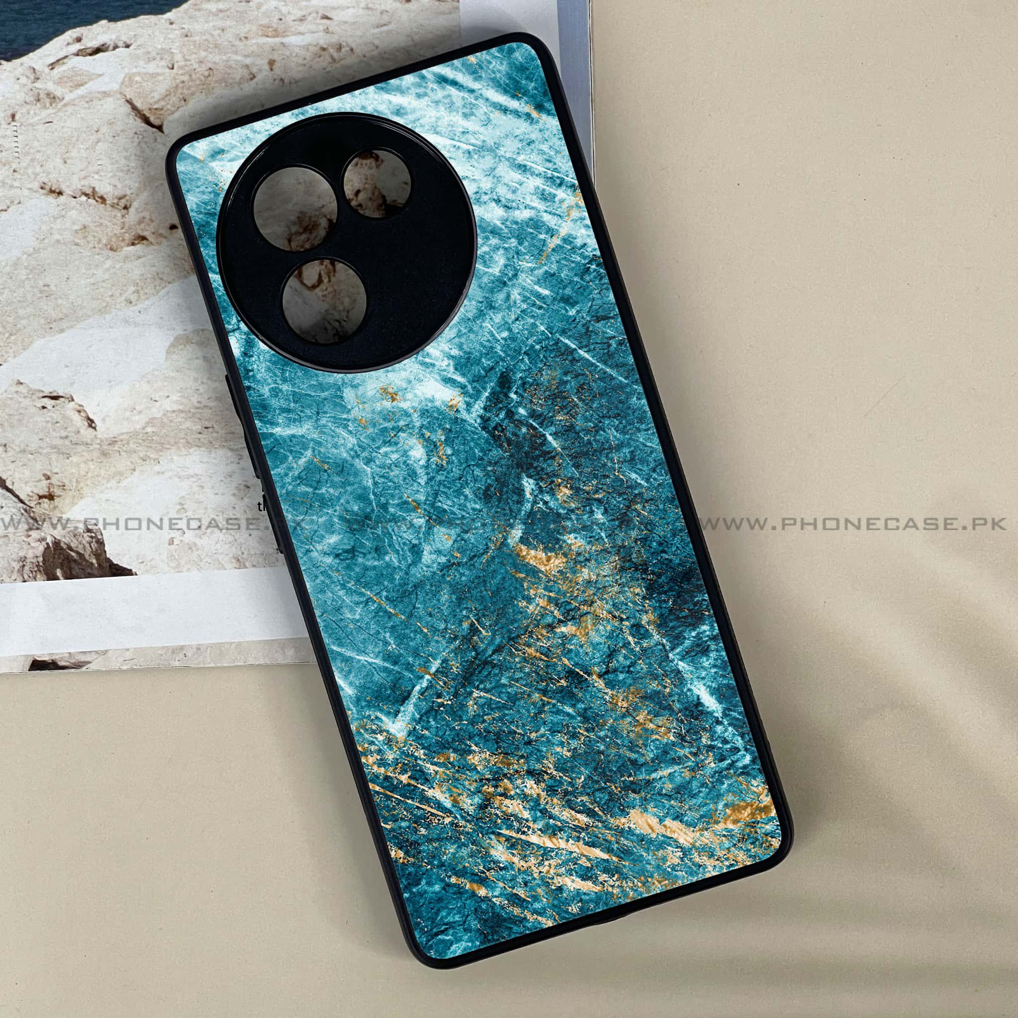 Vivo V30E - Blue Marble 2.0 Series - Premium Printed Metal soft Bumper shock Proof Case