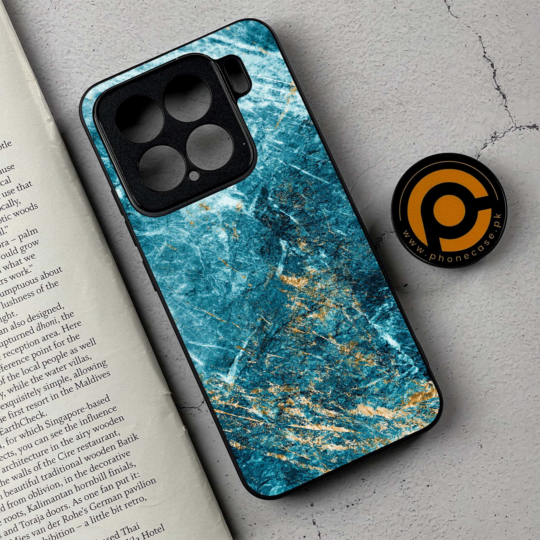 Xiaomi 15 - Blue Marble 2.0 Series - Premium Metal Printed soft Bumper shock Proof Case