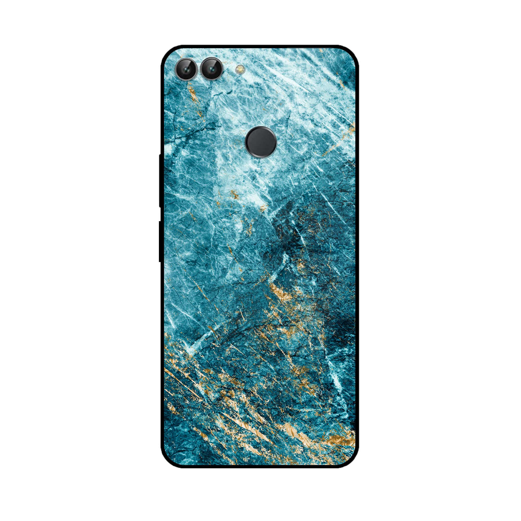 Huawei P Smart - Blue Marble 2.0 Series - Premium Printed Glass soft Bumper shock Proof Case