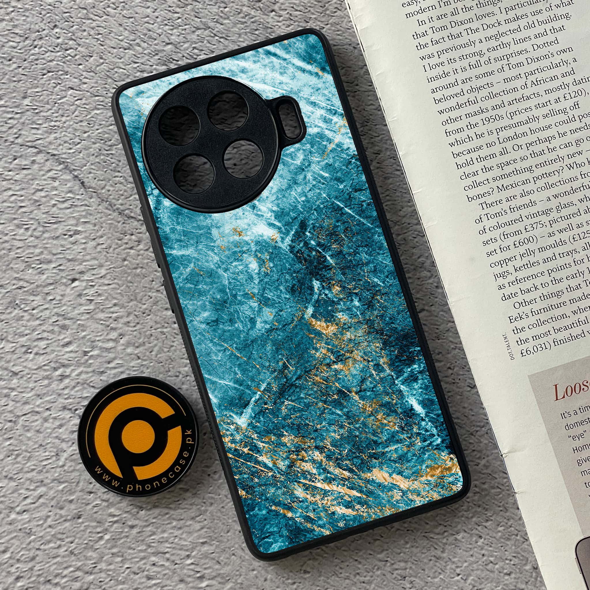 Tecno Spark 20 pro plus - Blue Marble 2.0 Series - Premium Printed Glass soft Bumper shock Proof Case