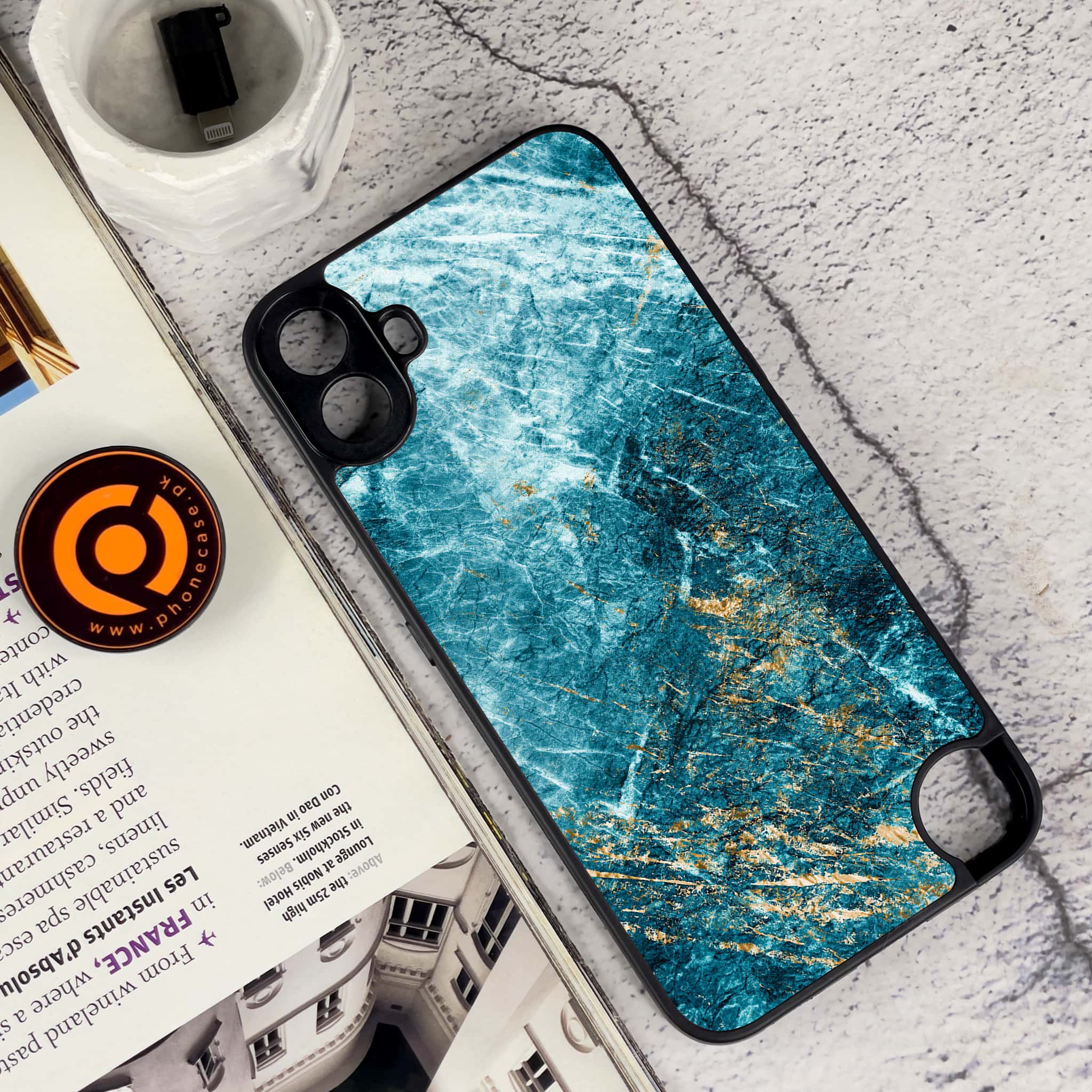 Nothing CMF Phone 1 - Blue Marble 2.0 Series - Premium Metal Printed soft Bumper Shock Proof Case