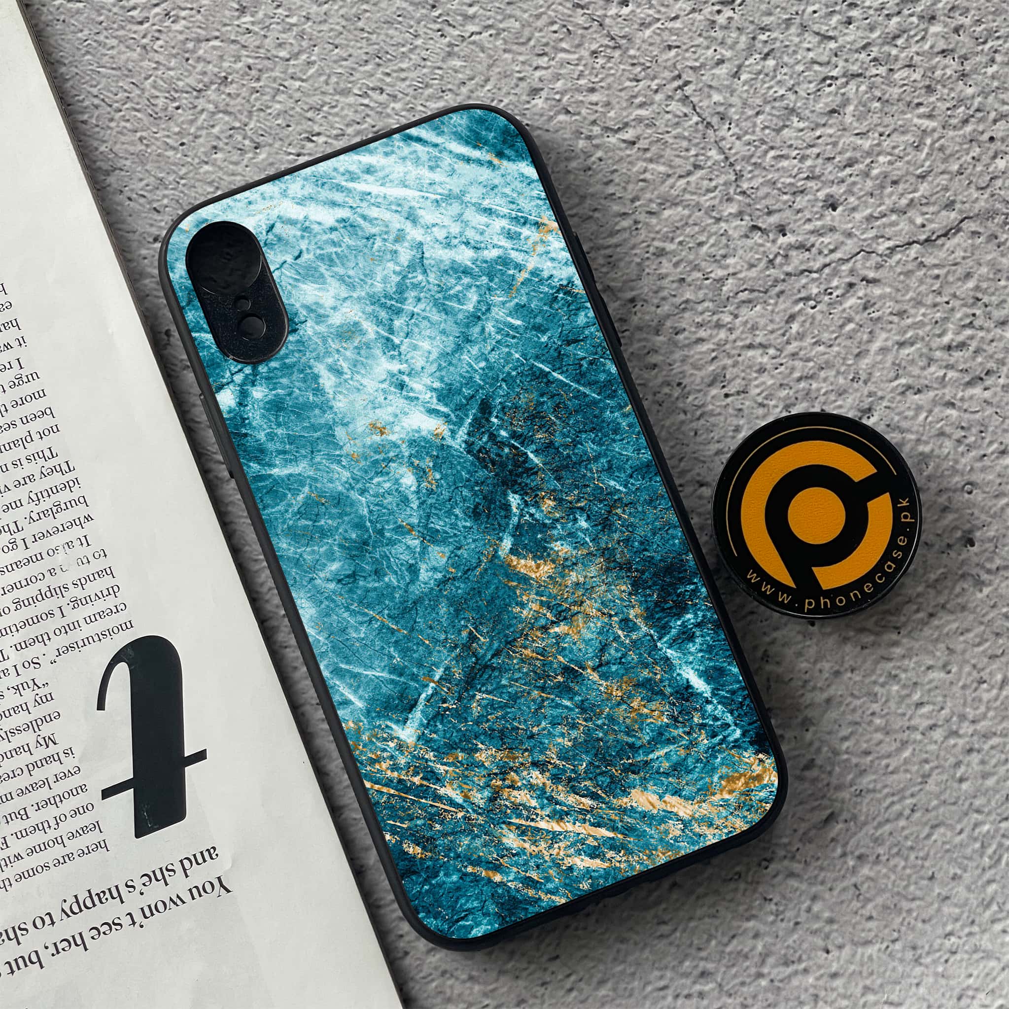 iPhone XR - Blue Marble Series V 2.0 - Premium Metal Printed soft Bumper shock Proof Case