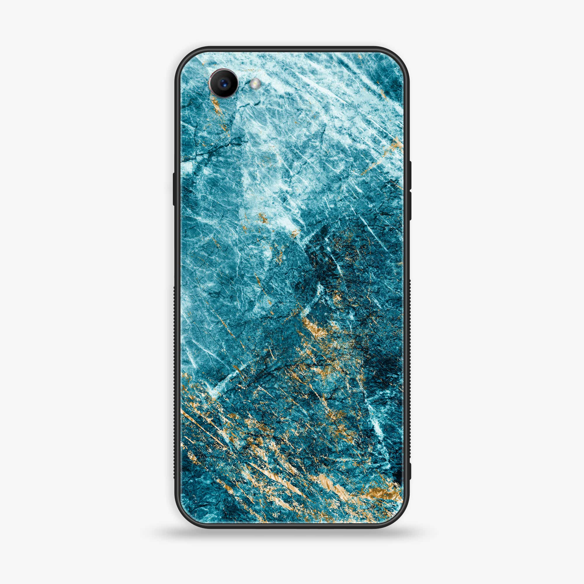 Oppo F7 Youth - Blue Marble 2.0 Series - Premium Printed Glass soft Bumper shock Proof Case