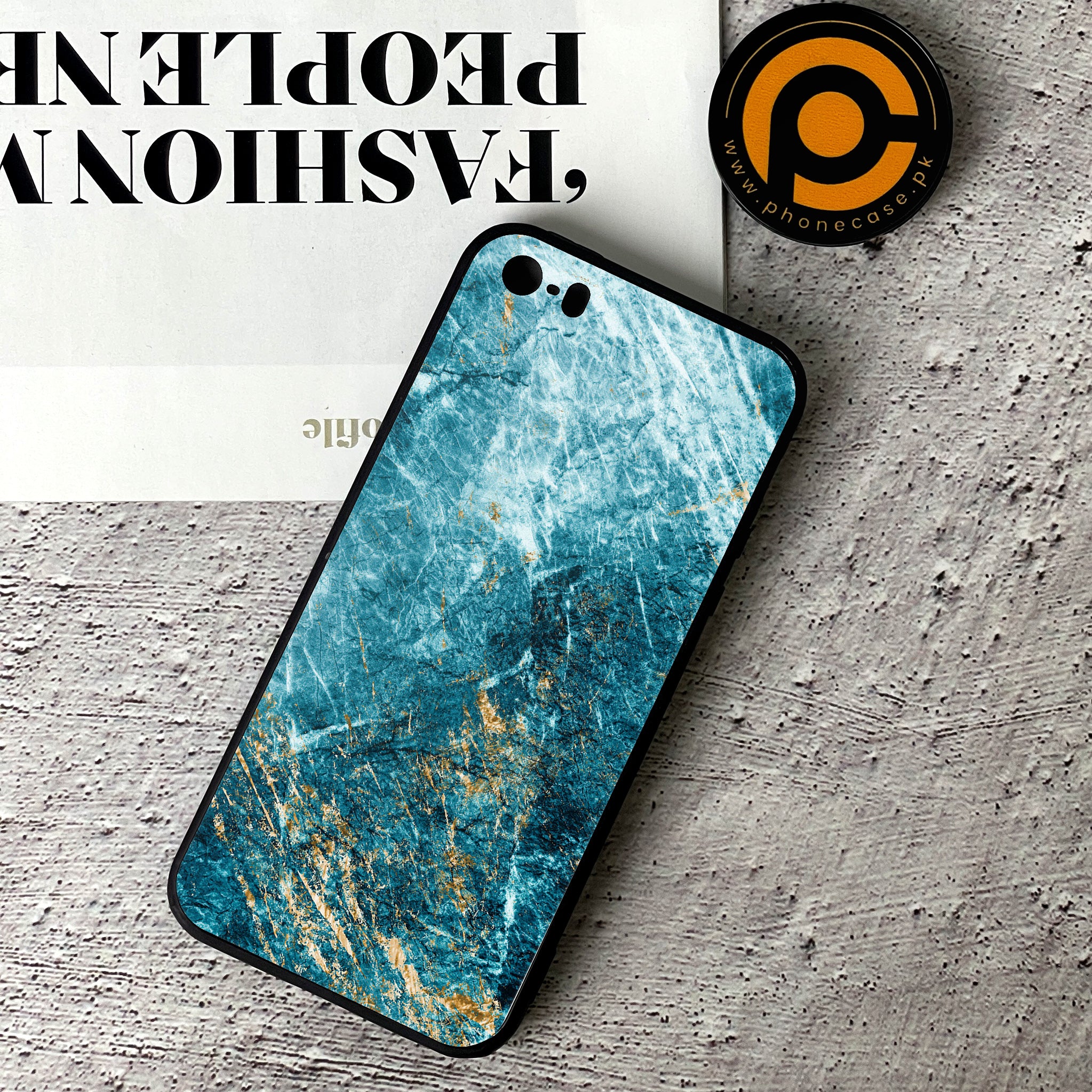 iPhone 5/5c/5s - Blue Marble 2.0 Series - Premium Printed Glass soft Bumper shock Proof Case