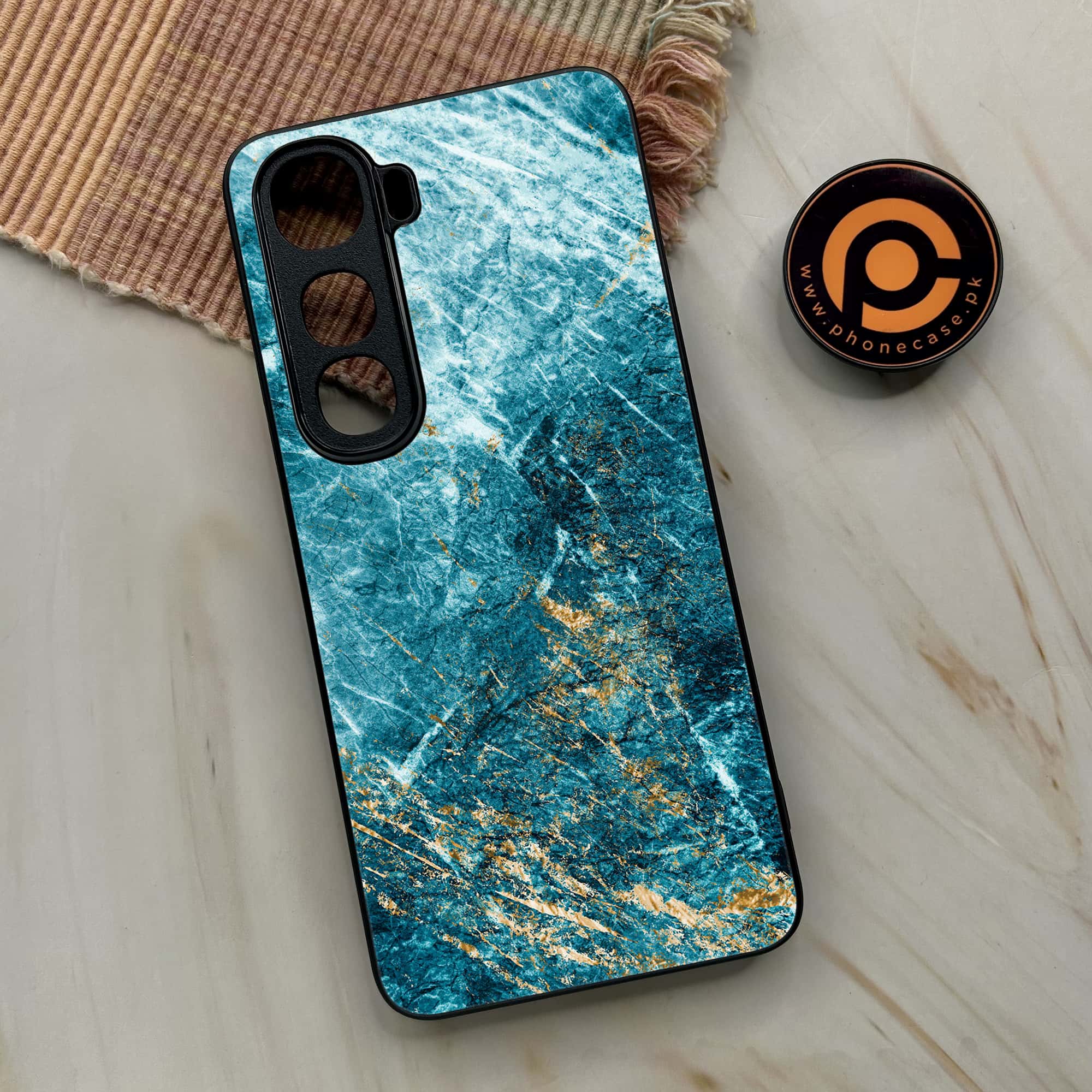 Vivo Y400 - Blue Marble 2.0 Series - Premium Metal Printed soft Bumper shock Proof Case