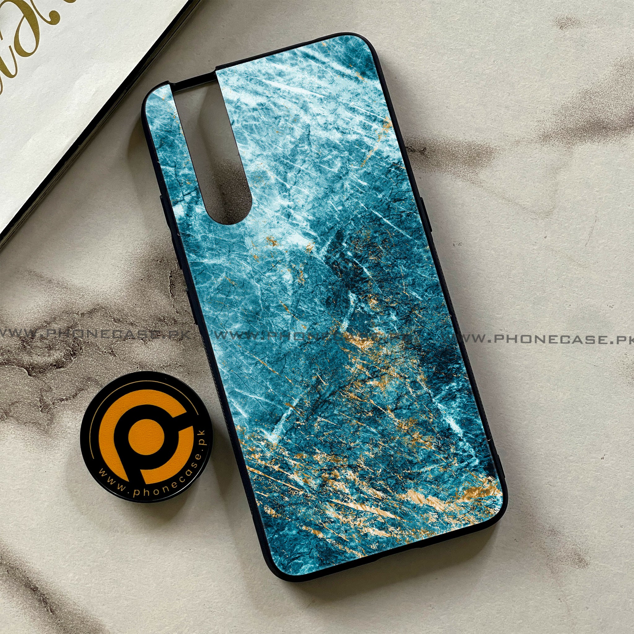 Vivo V15 Pro - Blue Marble 2.0 Series - Premium Printed Glass soft Bumper shock Proof Case