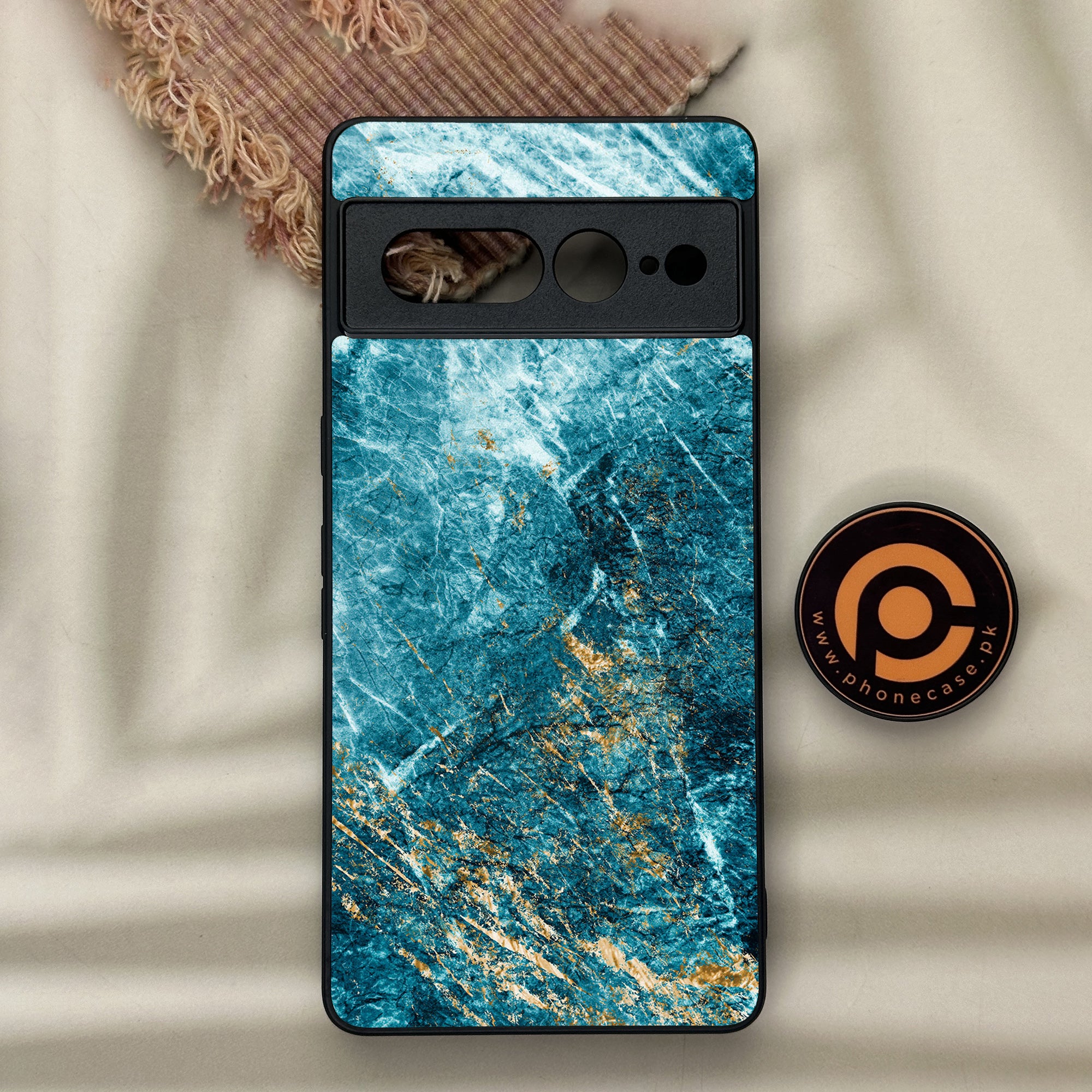 Google Pixel 7 Pro - Blue Marble Series V 2.0 - Premium Metal Printed soft Bumper Shock Proof Case