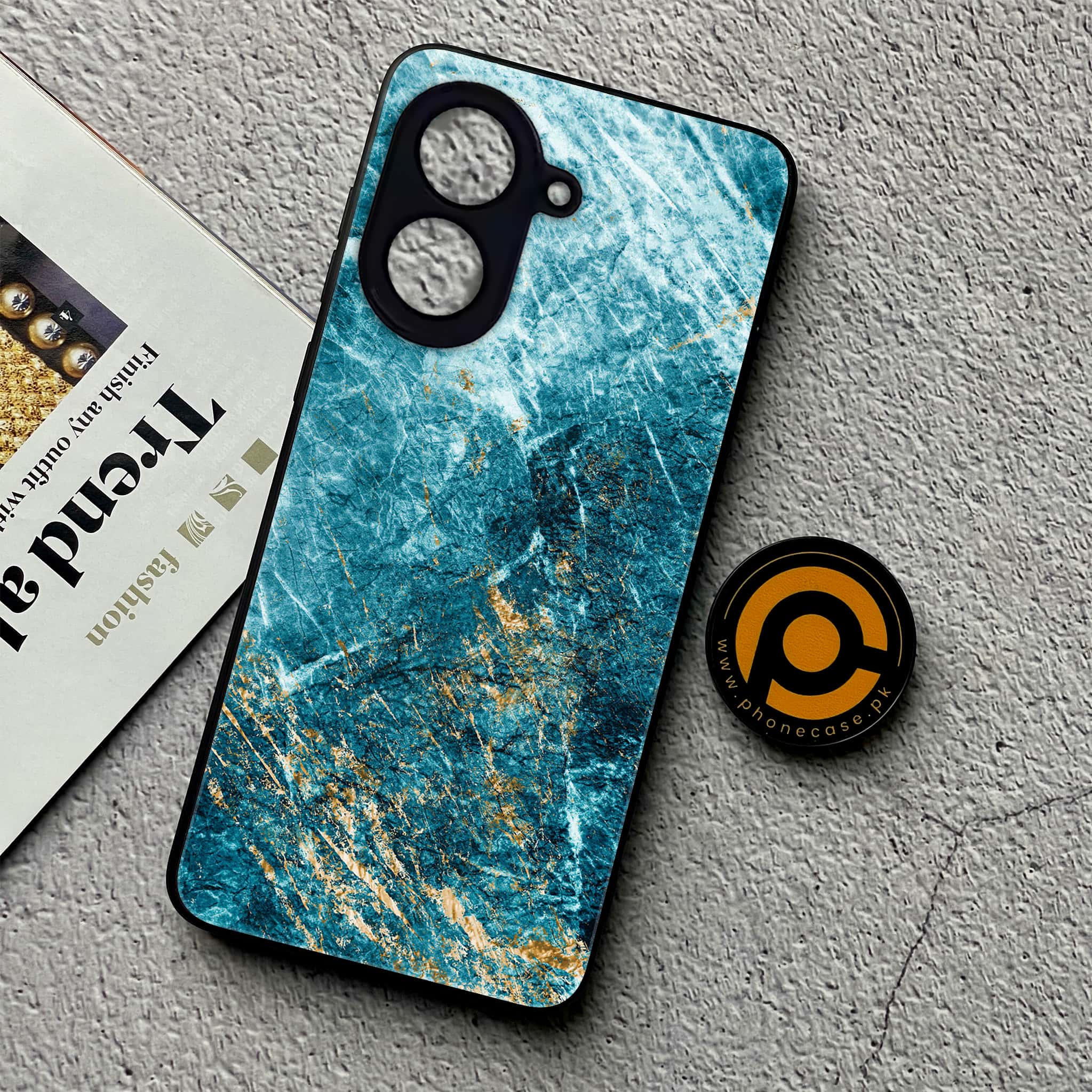 Xiaomi Redmi A5 - Blue Marble 2.0 Series - Premium Metal Printed soft Bumper shock Proof Case