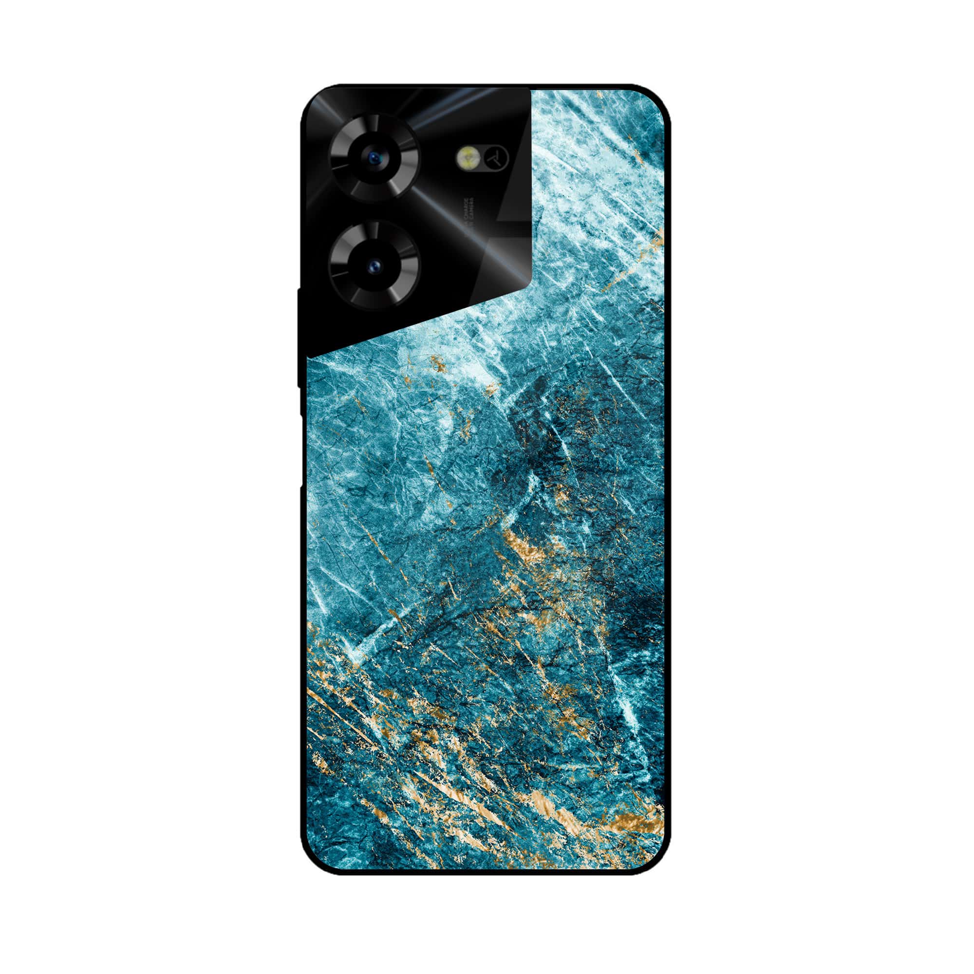 Tecno Pova 5 Pro - Blue Marble 2.0 Series - Premium Printed Glass soft Bumper shock Proof Case