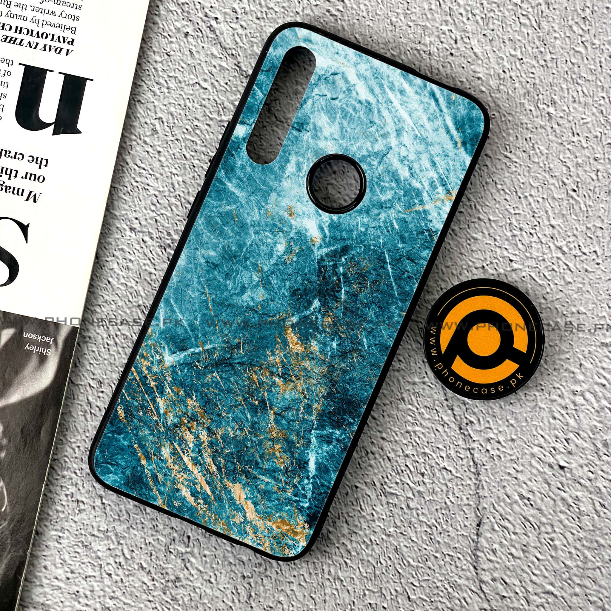 Huawei Y9 Prime (2019) - Blue Marble Series V 2.0 - Premium Printed Glass soft Bumper shock Proof Case