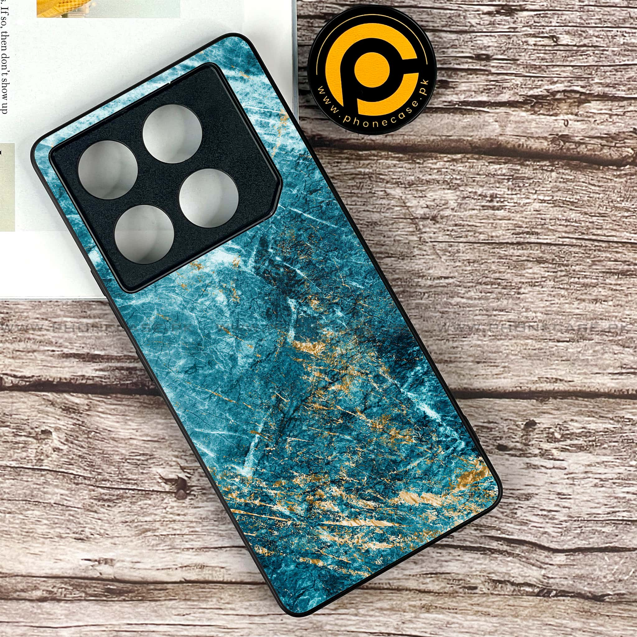 Infinix GT 20 Pro - Blue Marble 2.0 Series - Premium Printed Glass soft Bumper shock Proof Case