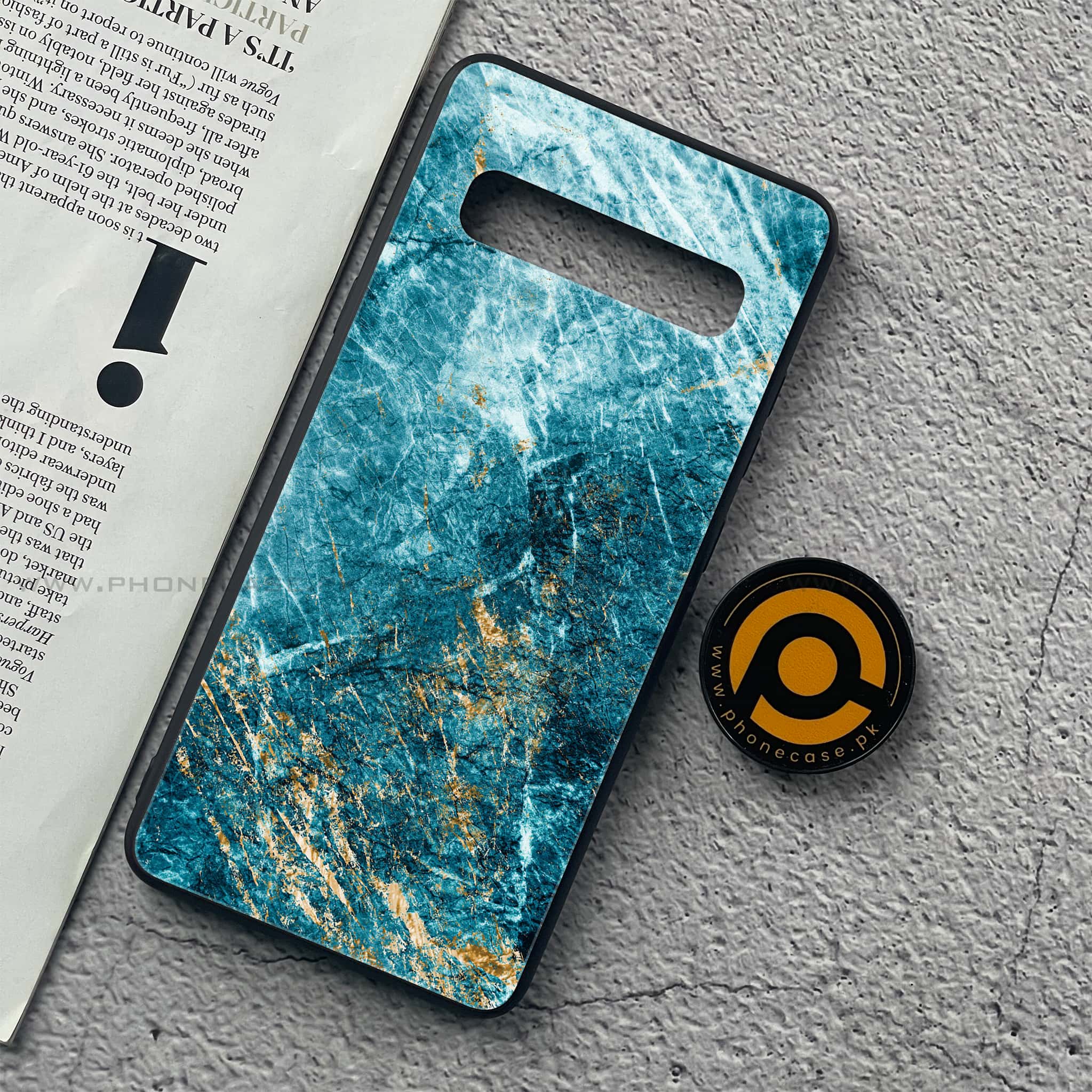 Samsung Galaxy S10 5G - Blue Marble Series V 2.0 - Premium Printed Glass soft Bumper shock Proof Case