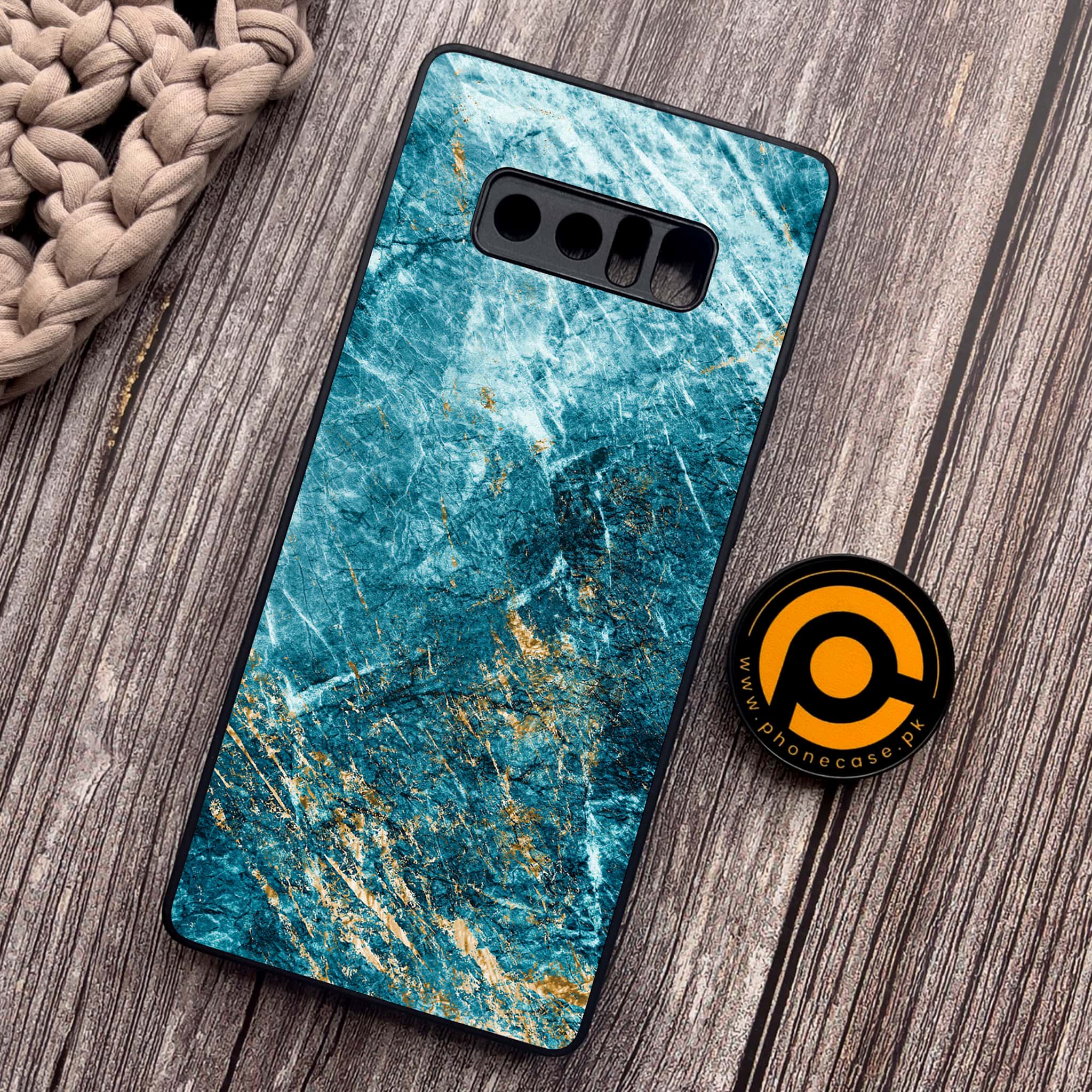 Samsung Galaxy Note 8 - Blue Marble 2.0 Series - Premium Metal Printed soft Bumper shock Proof Case