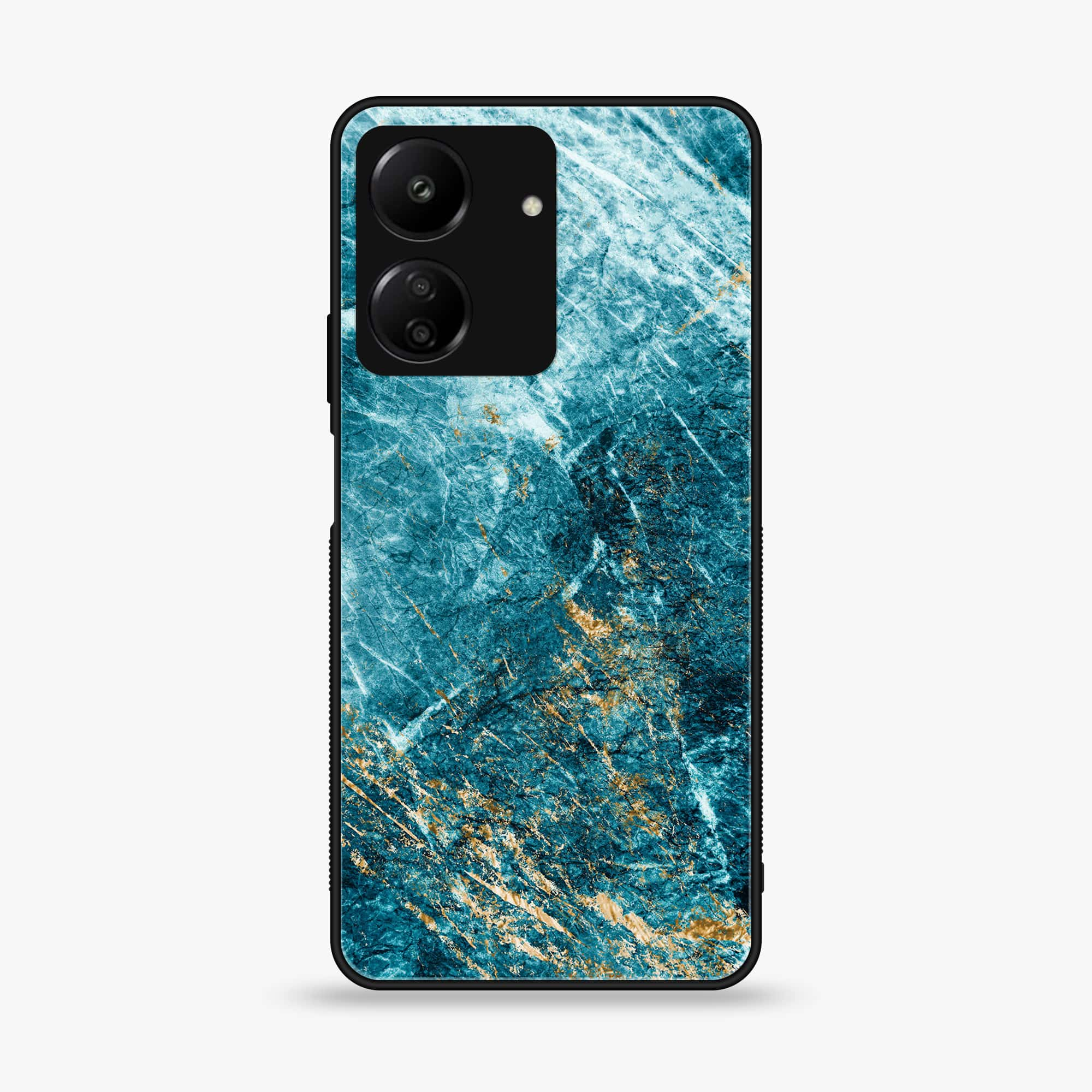 Xiaomi Poco C65 - Blue Marble 2.0 Series - Premium Printed Glass soft Bumper shock Proof Case