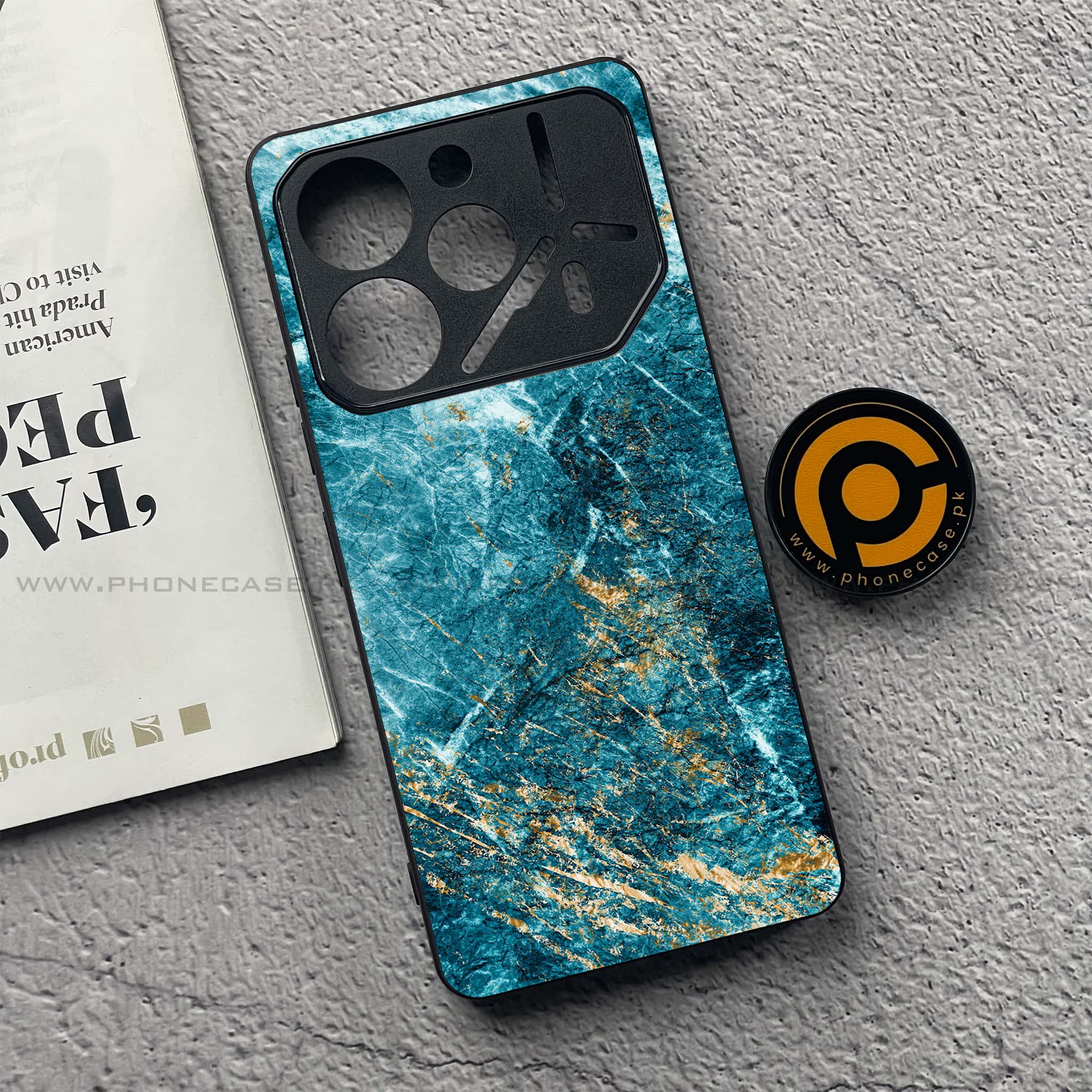 Tecno Pova 6 Pro - Blue Marble 2.0 Series - Premium Printed Glass soft Bumper shock Proof Case