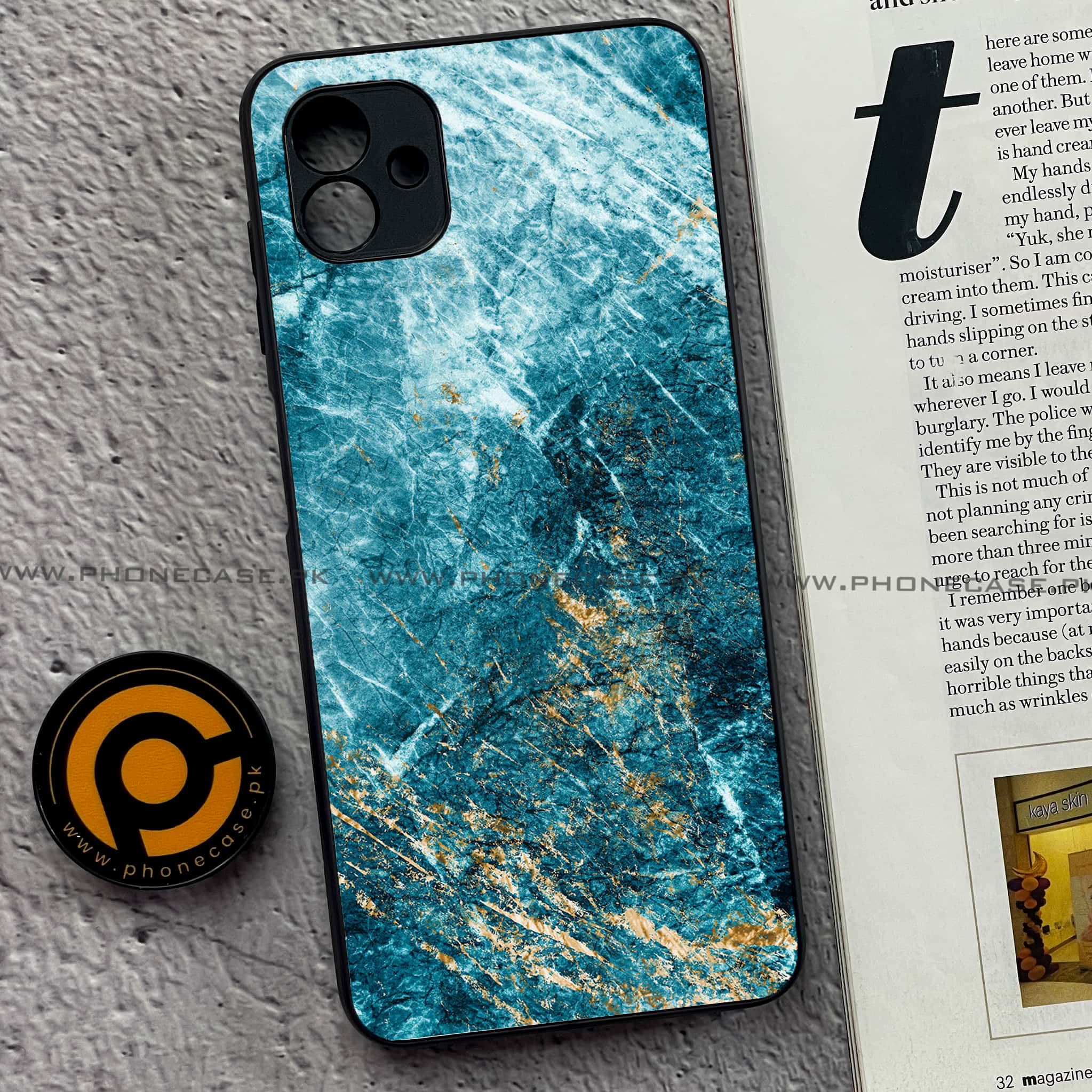 Samsung Galaxy A04 - Blue Marble V 2.0 Series - Premium Printed Metal soft Bumper shock Proof Case
