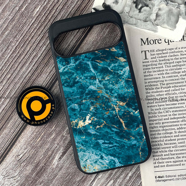 Google Pixel 9 Pro - Blue Marble 2.0 Series - Premium Printed Glass soft Bumper shock Proof Case