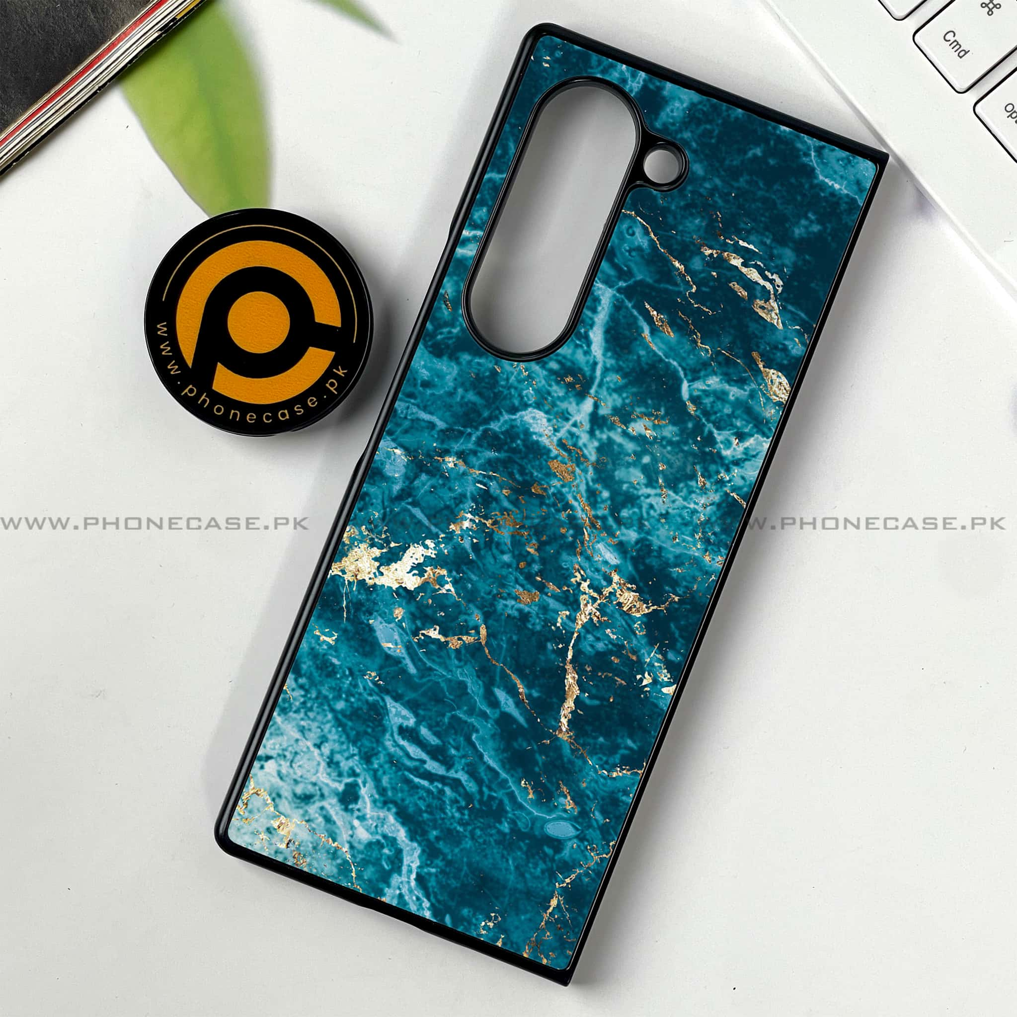 Samsung Galaxy Z Fold 6 - Blue Marble 2.0 Series - Premium Printed Metal soft Bumper shock Proof Case