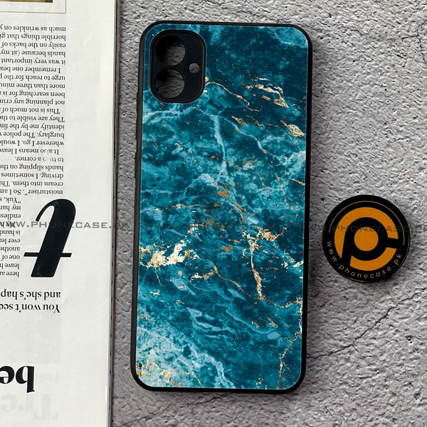 Samsung Galaxy A04e - Blue Marble V 2.0 Series - Premium Printed Glass soft Bumper shock Proof Case