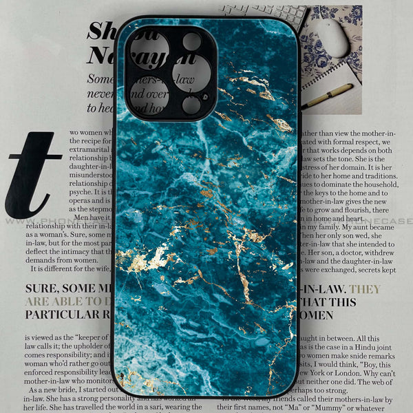 iPhone 14 Pro - Blue Marble V 2.0 Series - Premium Printed Glass soft Bumper shock Proof Case