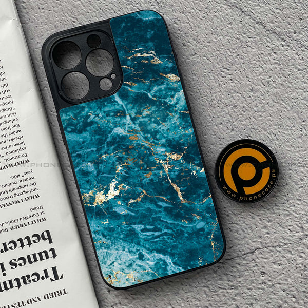 iPhone 15 Pro - Blue Marble Series V 2.0 - Premium Metal Printed soft Bumper shock Proof Case
