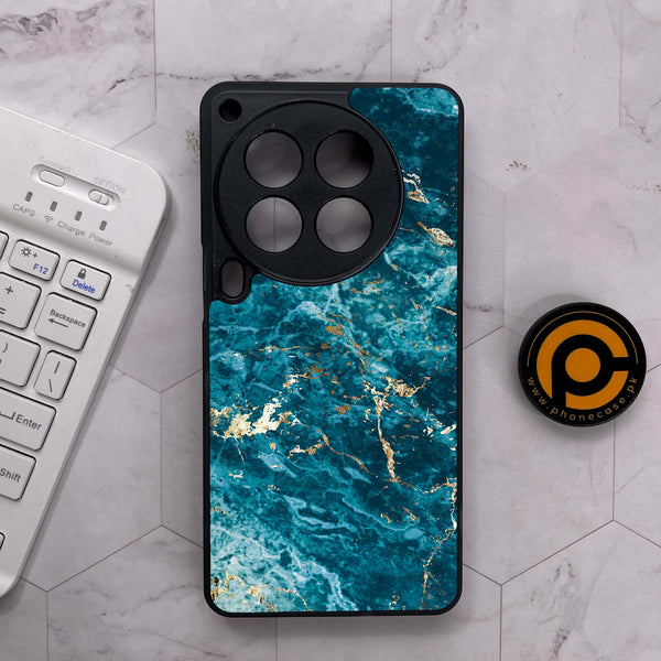 Tecno Camon 30 Premier - Blue Marble 2.0 Series - Premium Metal Printed soft Bumper shock Proof Case