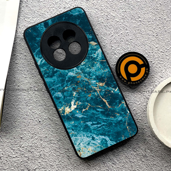 Realme 13 Plus - Blue Marble 2.0 Series - Premium Printed Glass soft Bumper shock Proof Case