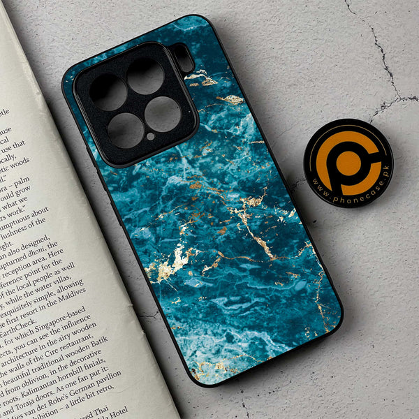 Xiaomi 15 - Blue Marble 2.0 Series - Premium Metal Printed soft Bumper shock Proof Case