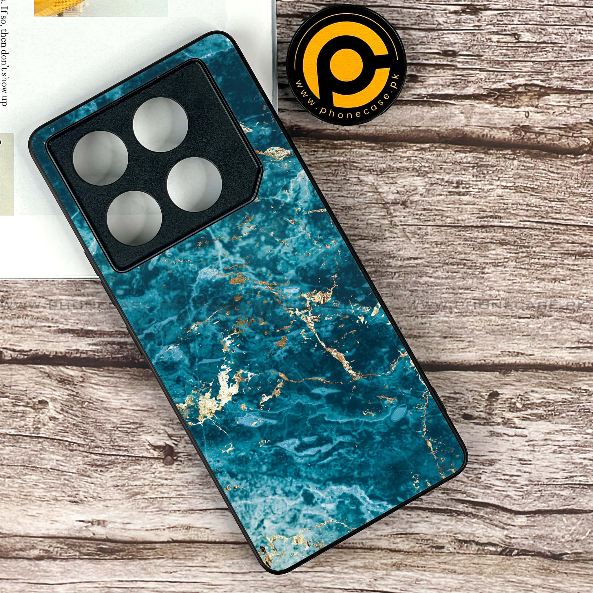 Infinix GT 20 Pro - Blue Marble 2.0 Series - Premium Printed Glass soft Bumper shock Proof Case