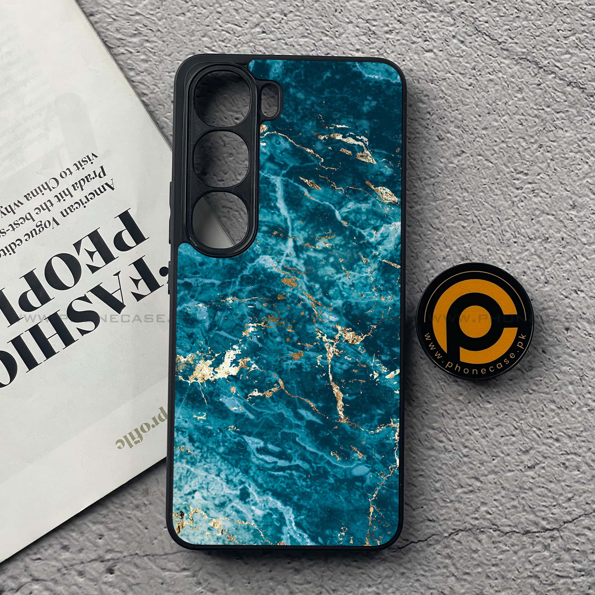 Vivo V40 Lite (IDN) - Blue Marble 2.0 Series - Premium Metal Printed soft Bumper Shock Proof Case