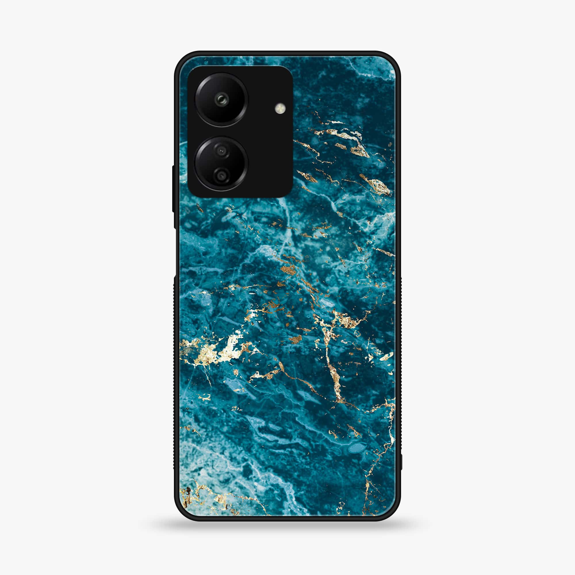 Xiaomi Poco C65 - Blue Marble 2.0 Series - Premium Printed Glass soft Bumper shock Proof Case