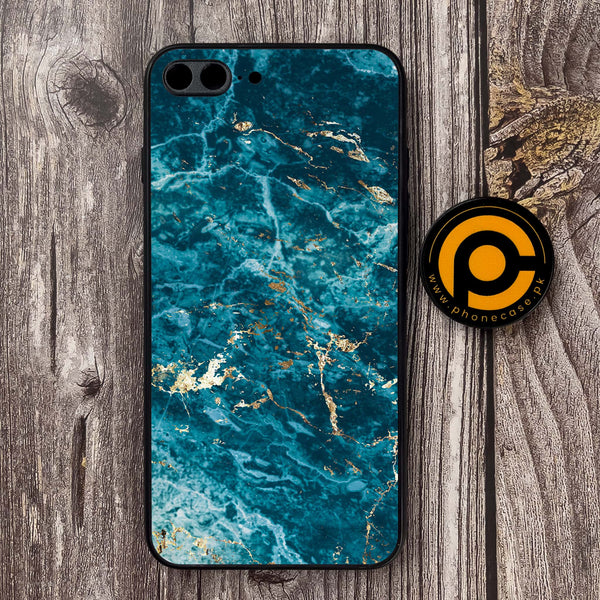 iPhone 7 Plus - Blue Marble Series V 2.0 - Premium Metal Printed soft Bumper shock Proof Case