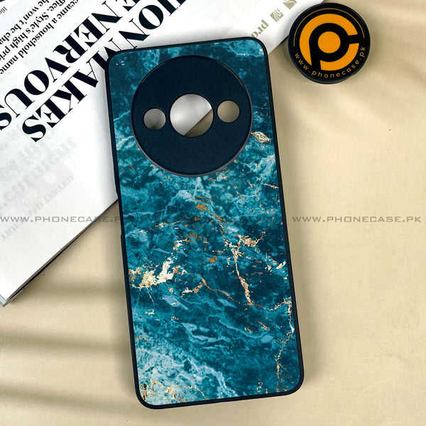 Xiaomi Redmi A3x - Blue Marble 2.0 Series - Premium Printed Metal soft Bumper shock Proof Case